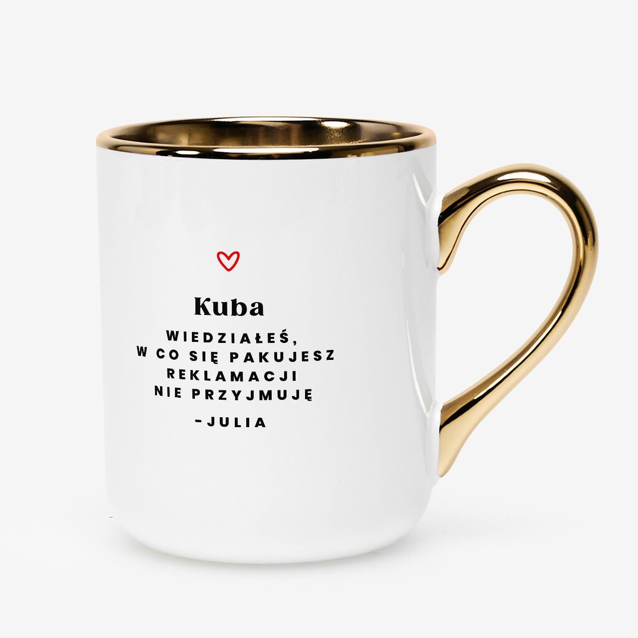 Śmieszny kubek walentynkowy - upominek na walentynki kubek na walentynki personalizowany kubek