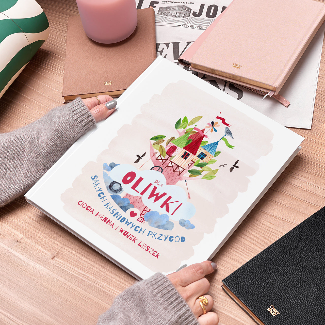 Personalizowana księga baśni - prezent dla chrześnicy prezent na roczek dla dziewczynki