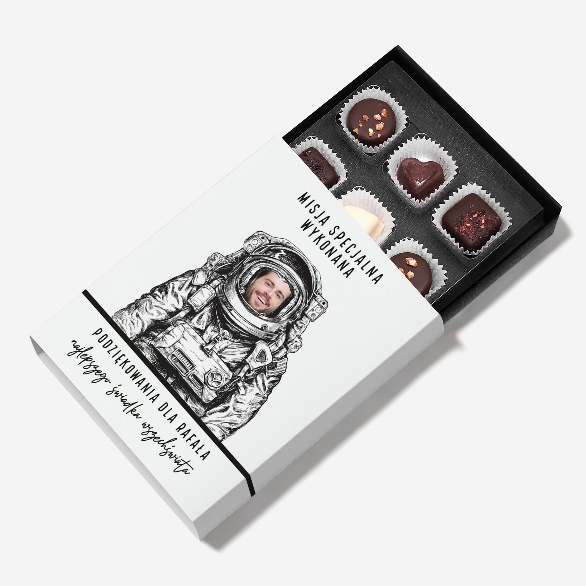 Personalizowane pralinki podziękowanie dla świadka pralinki personalizowane prezent dla świadka pralinki dla niego