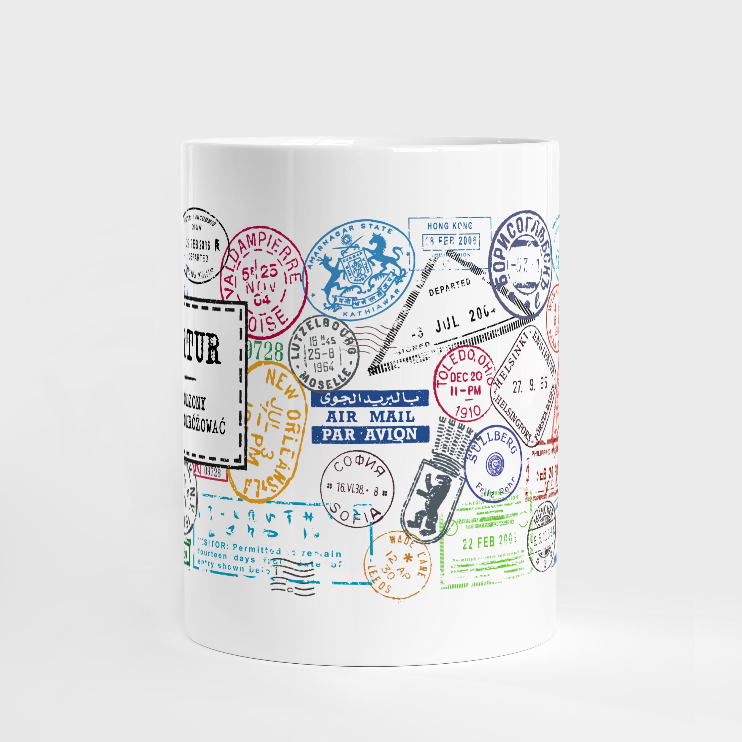 Kubek podróżnika - Urodzony By Podróżować prezent dla podróżnika kubek personalizowany gadżet podróżniczy