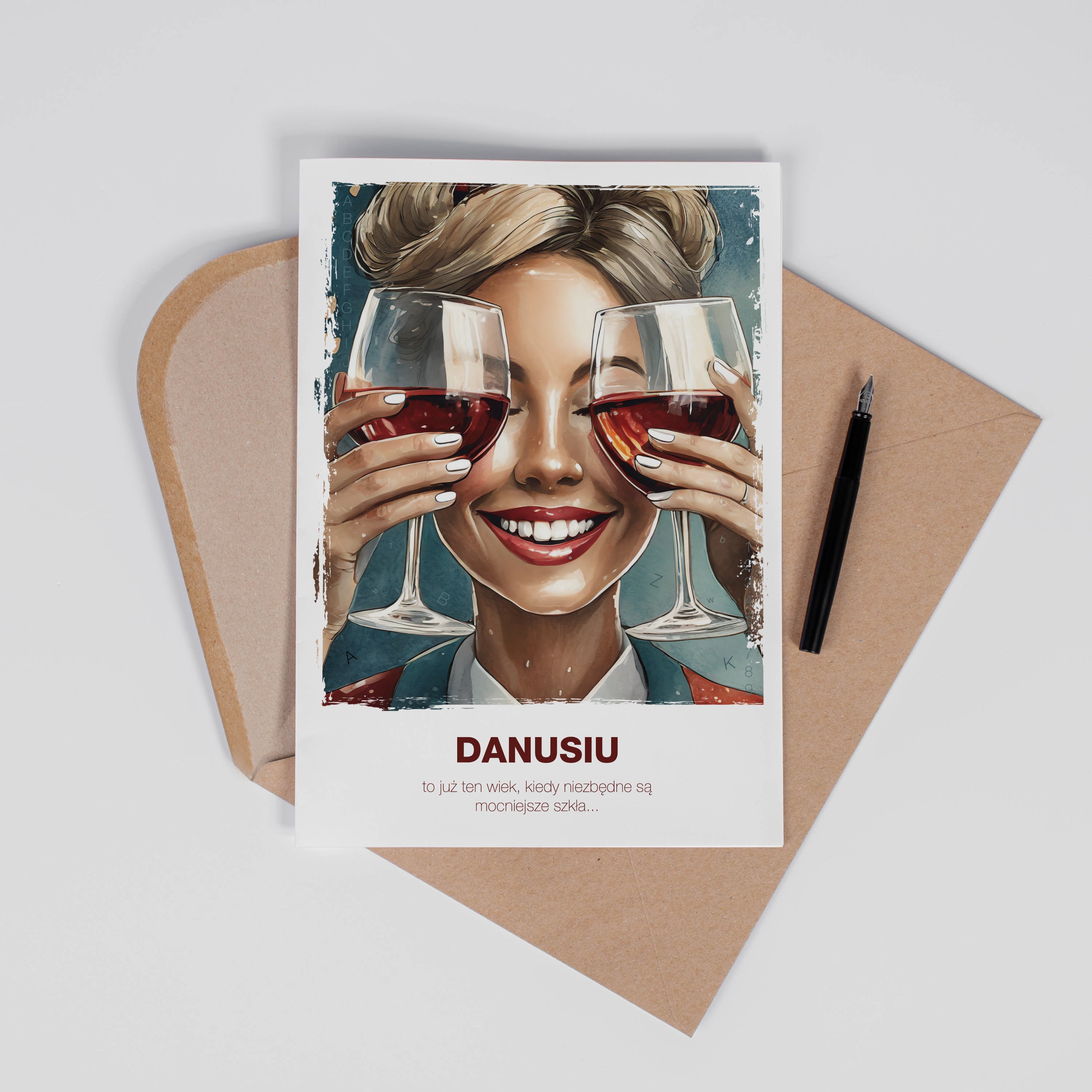 Kartka na urodziny dla przyjaciółki A4 kartka personalizowana dla przyjaciółki upominek dla przyjaciółki