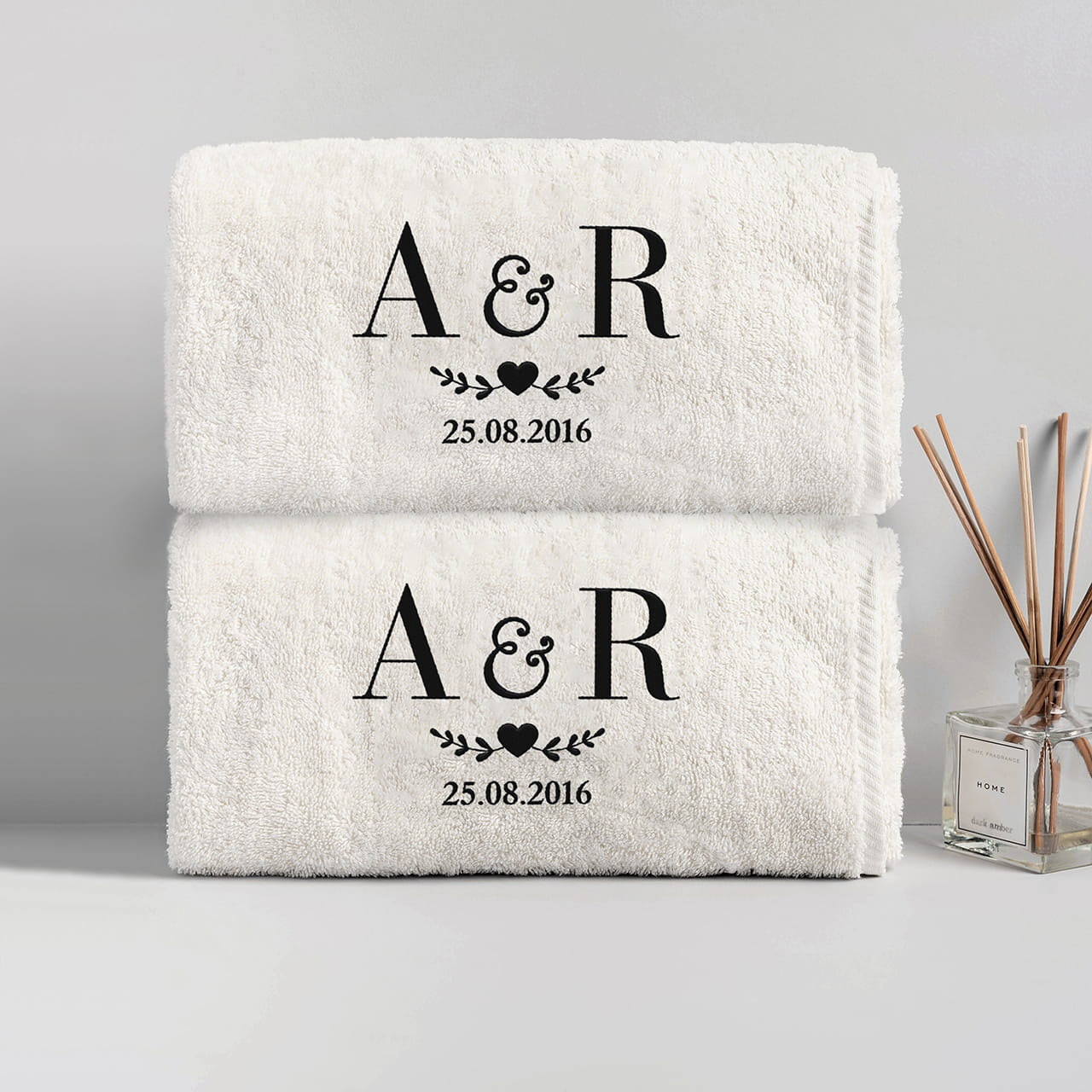 Komplet bawełnianych ręczników - prezent na rocznicę ślubu prezent na 50 rocznicę ślubu