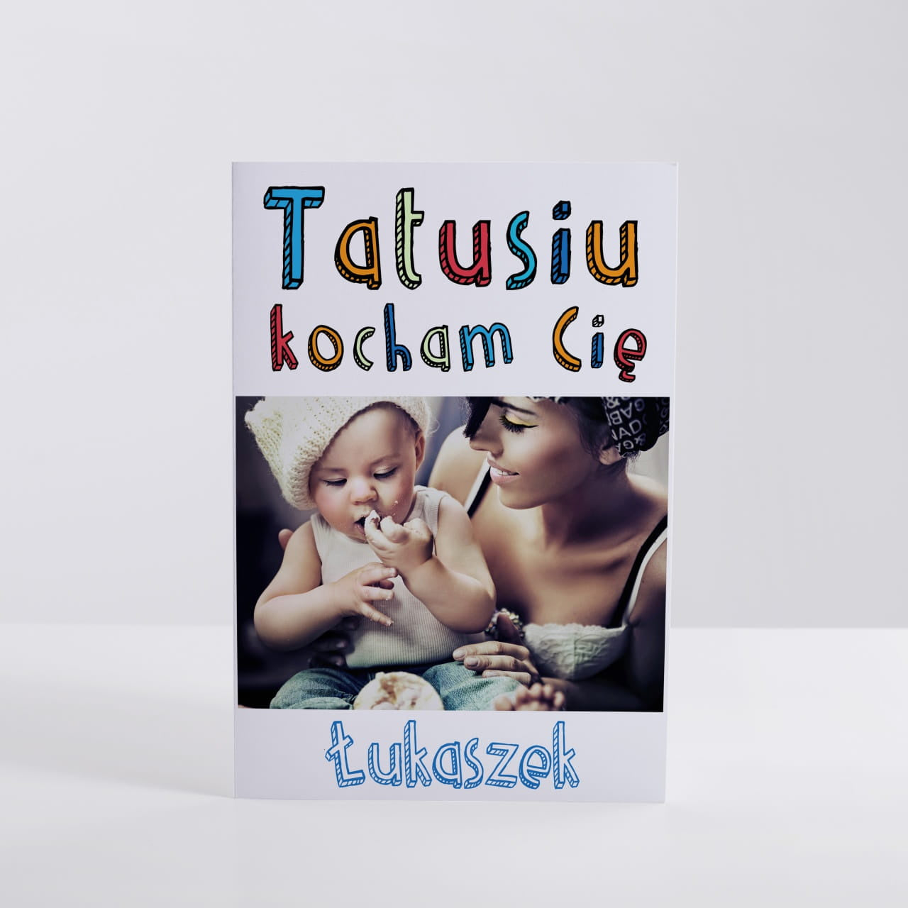 Kartka ze zdjęciem na dzień ojca kartka na dzień ojca prezent dla taty kartka