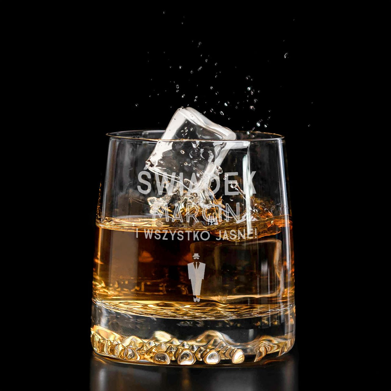 Personalizowana szklanka do whisky - podziękowanie dla świadka prezent