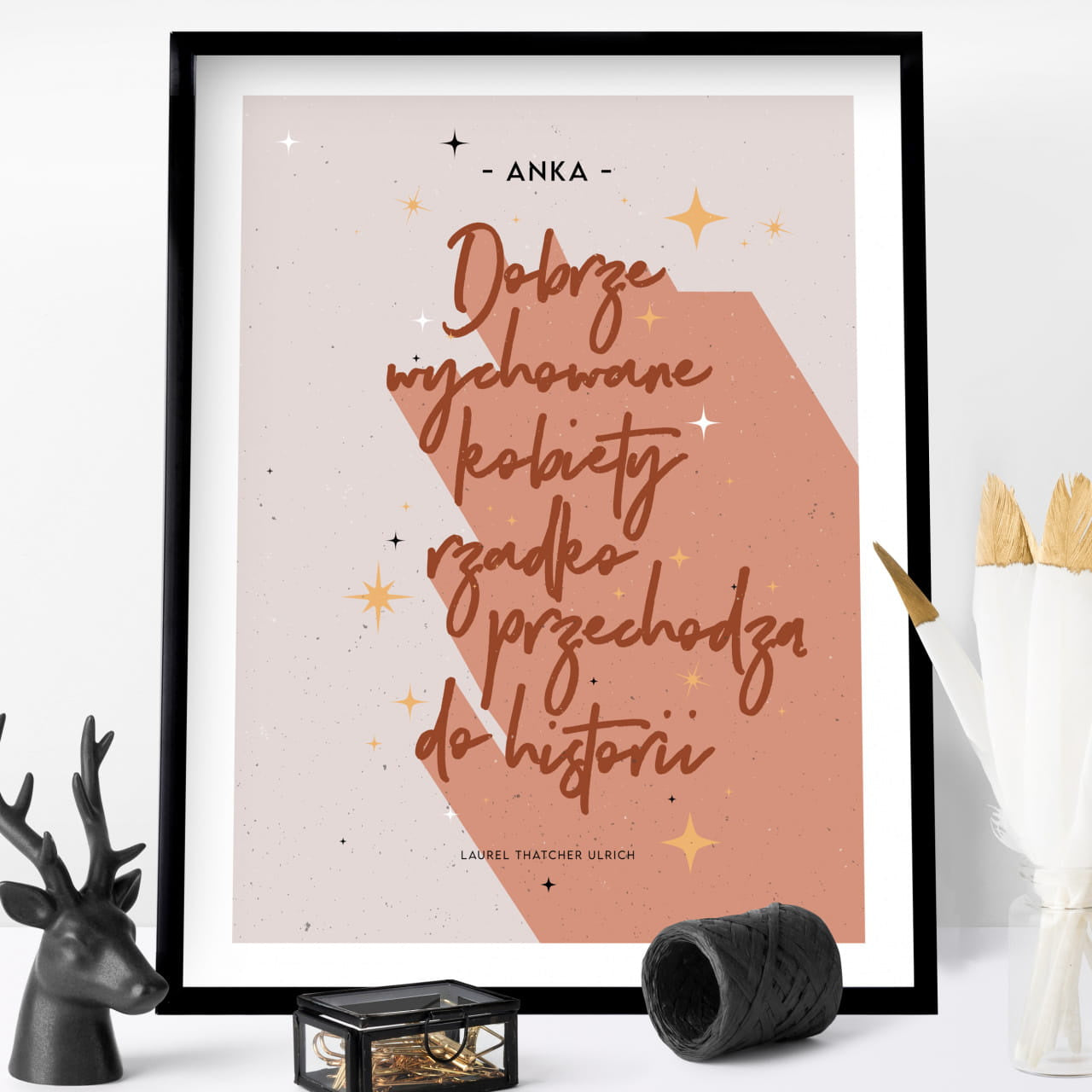 Plakat z cytatem dla kobiety 
