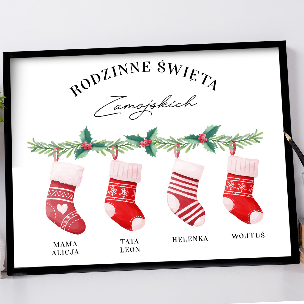 Plakat świąteczny dla rodziny