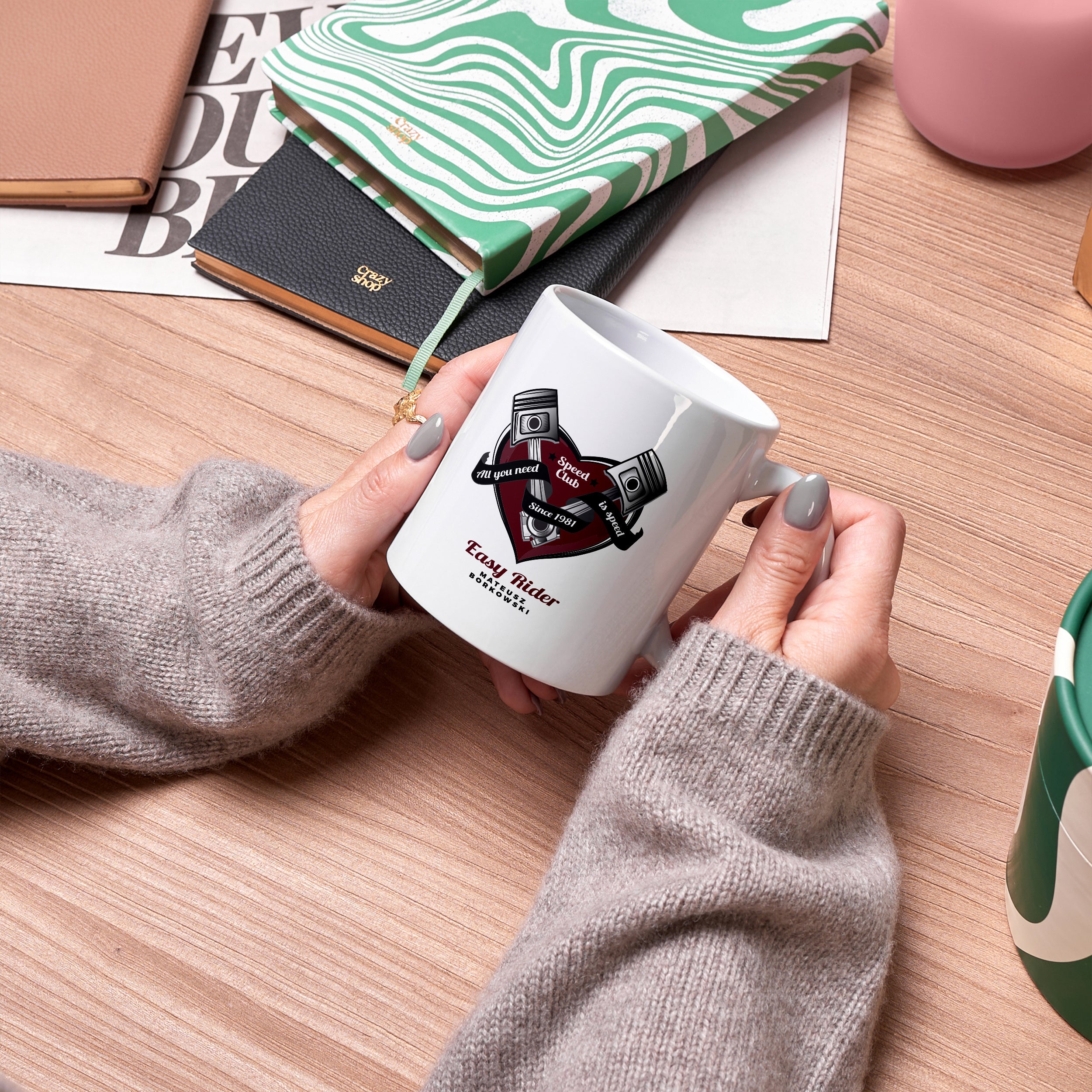 Personalizowany kubek - Easy Rider - prezent dla fana motocykli prezent dla motocyklisty kubek personalizowany
