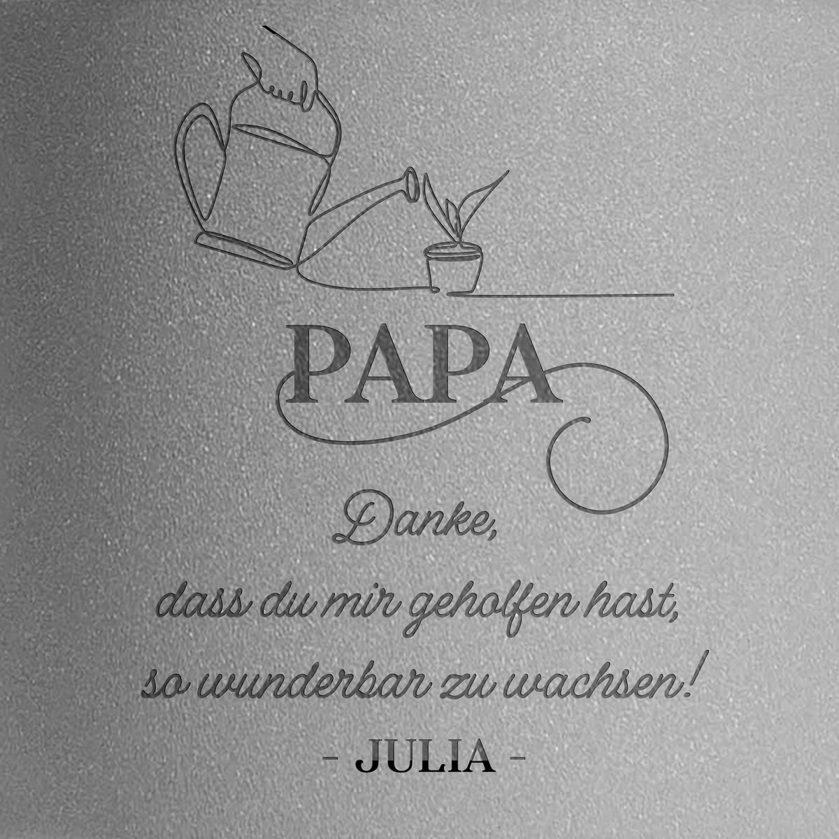 Personalisierter Blumentopf - Dankeschön für Papa