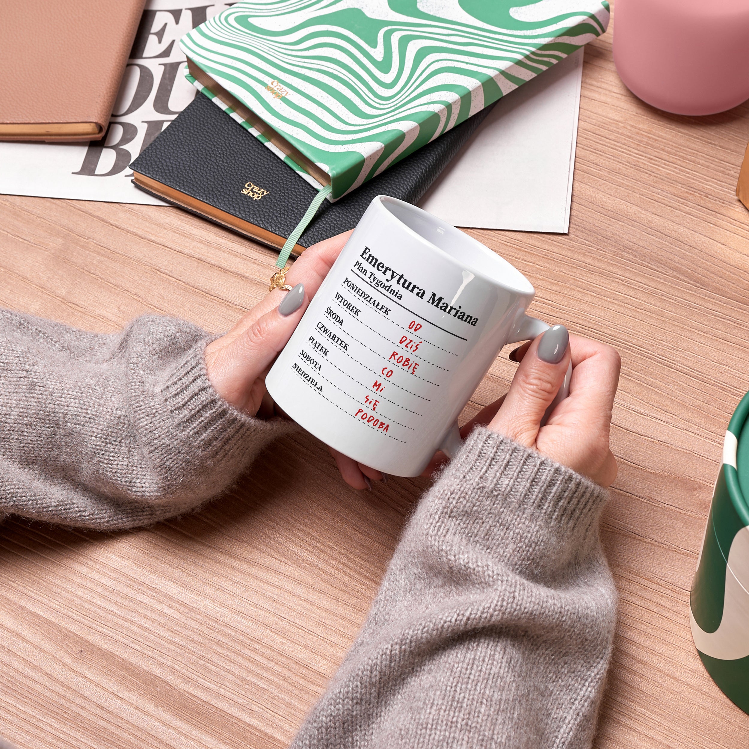 Śmieszny kubek dla emeryta - prezent z okazji przejścia na emeryturę kubek ze śmiesznym napisem