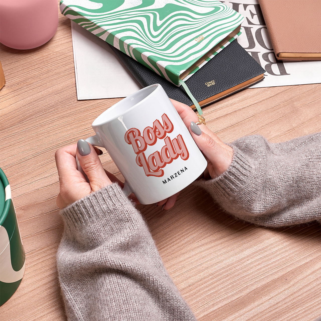 Śmieszny kubek dla szefowej