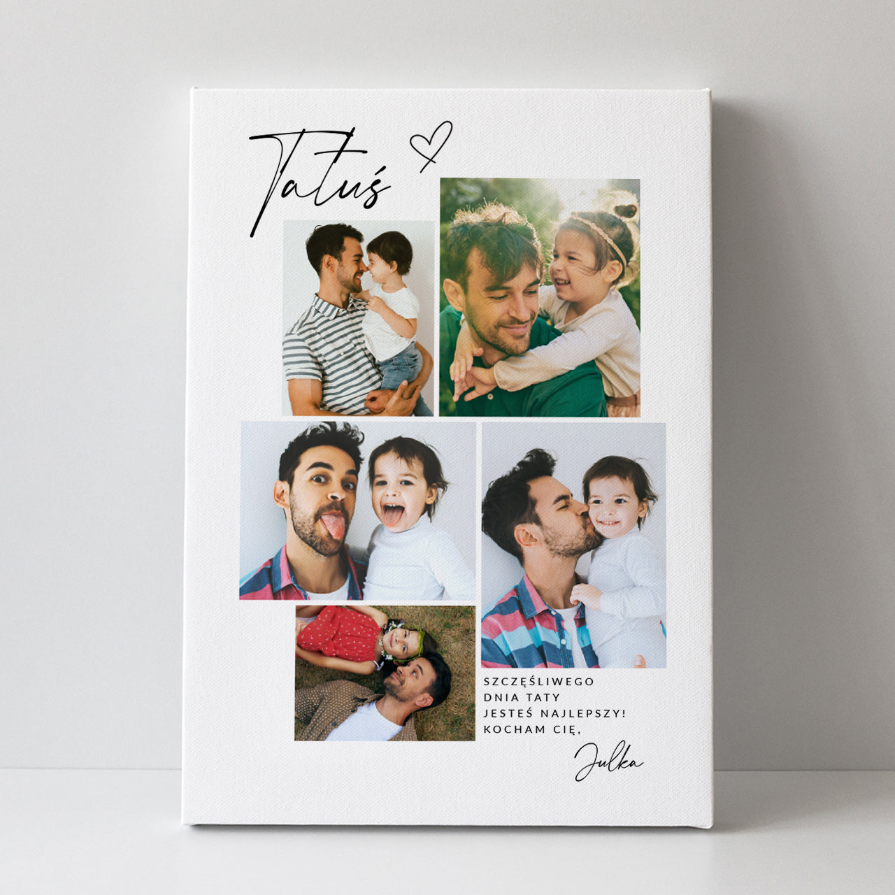 Personalizowany obraz na dzień taty 70 x50 cm - prezent dla taty 