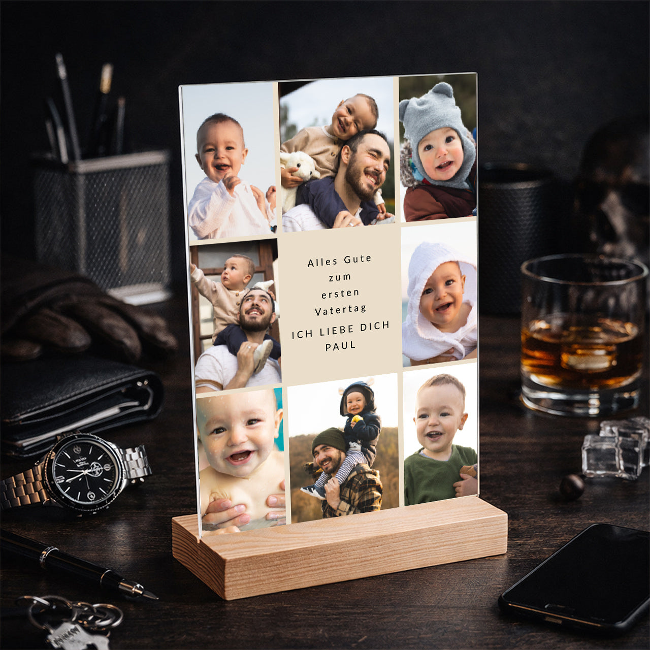 Personalisierte Statue – Geschenk zum ersten Vater