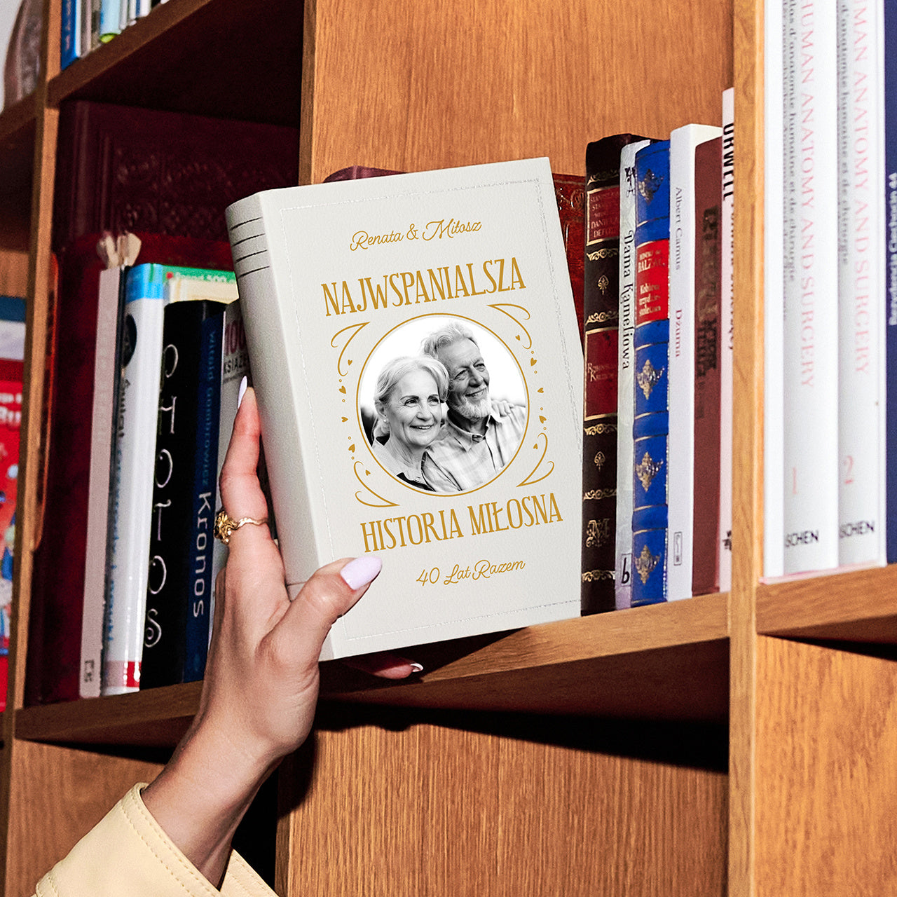 Personalizowane pudełko na zdjęcia - Historia Miłosna - prezent na rocznicę ślubu prezent dla pary na rocznicę