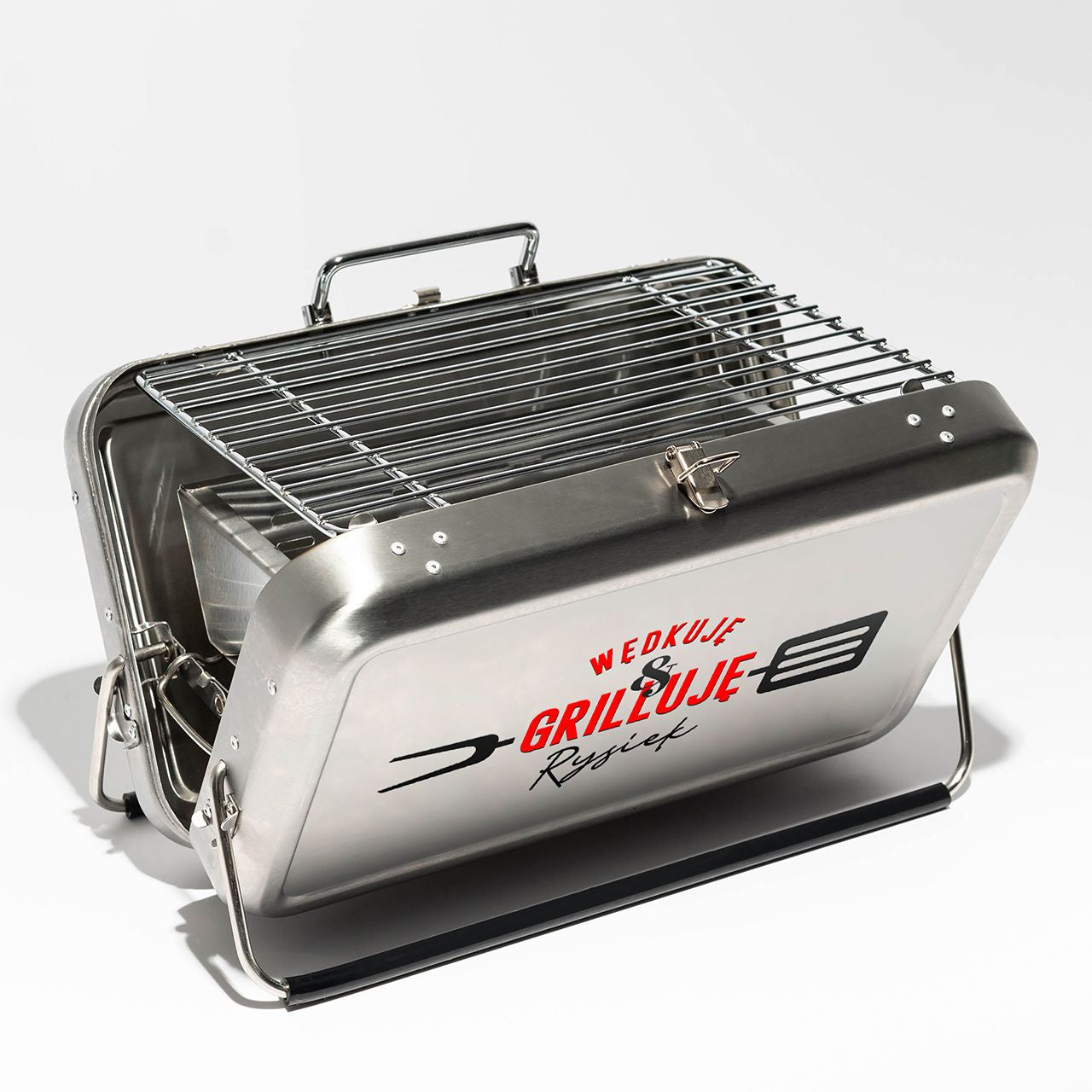 Przenośny mini grill na prezent dla wędkarza