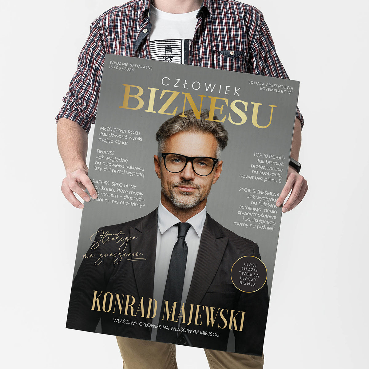 Personalizowana kartka dla szefa XXL - prezent dla szefa kartka urodzinowa dla szefa prezent dla przełożonego