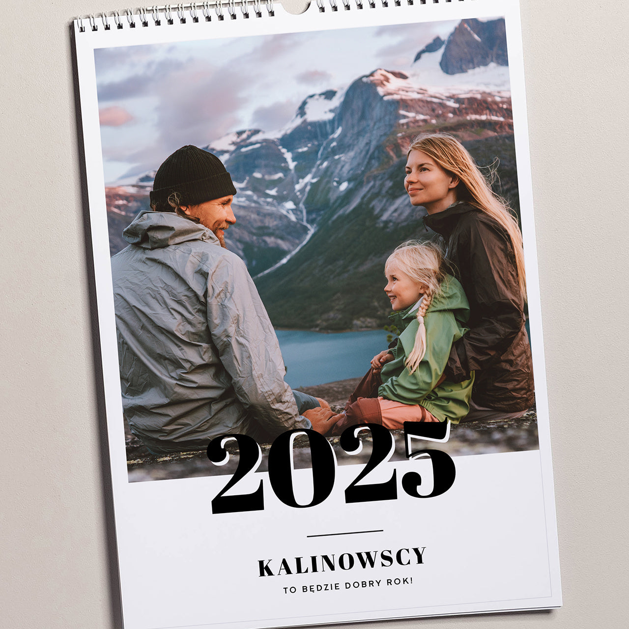 Ścienny kalendarz ze zdjęciami dla rodziny prezent dla rodziny kalendarz ze zdjęciami
