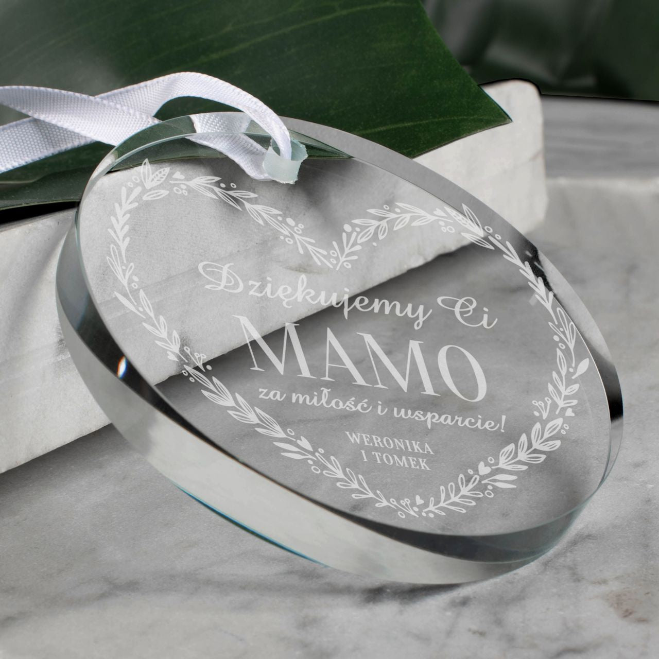 Zawieszka personalizowana - ślubne podziękowanie dla mamy