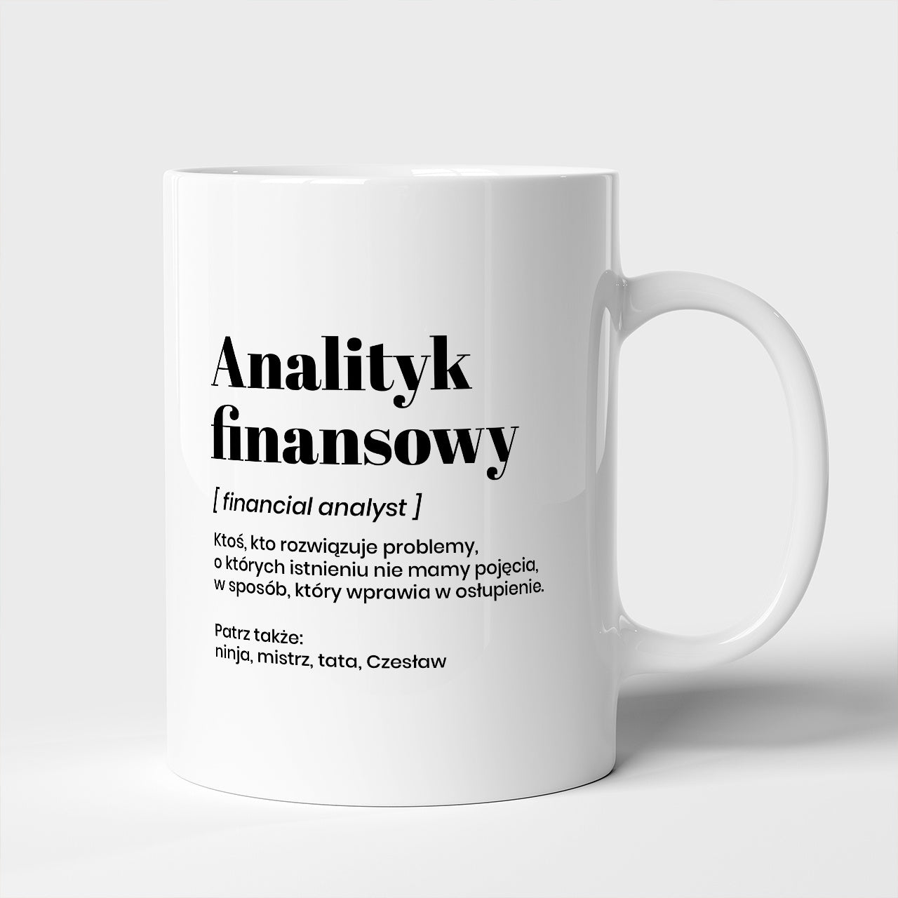 Personalizowany kubek - prezent dla analityka finansowego