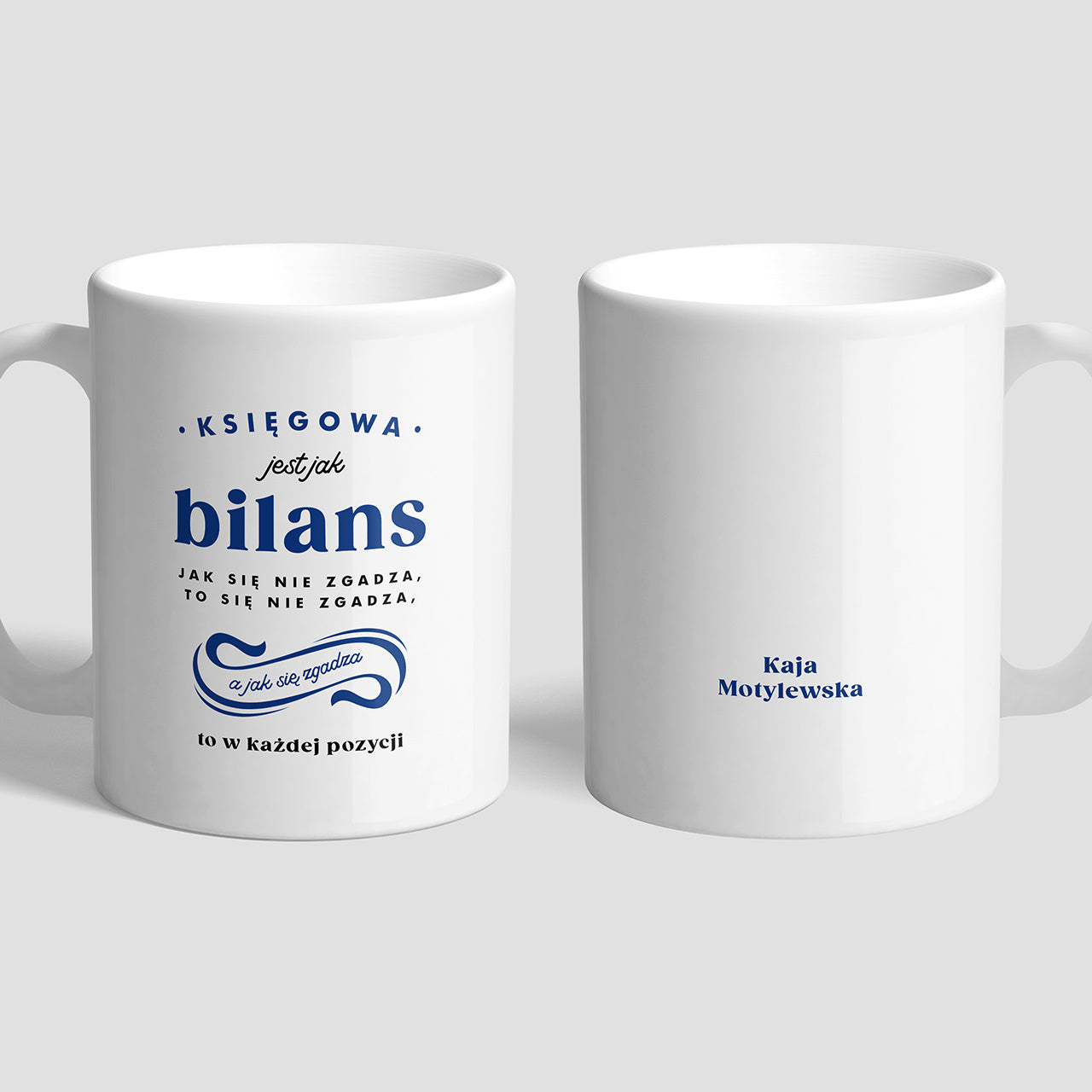 Personalizowany kubek dla księgowej - Bilans - prezent dla księgowej kubek dla księgowej