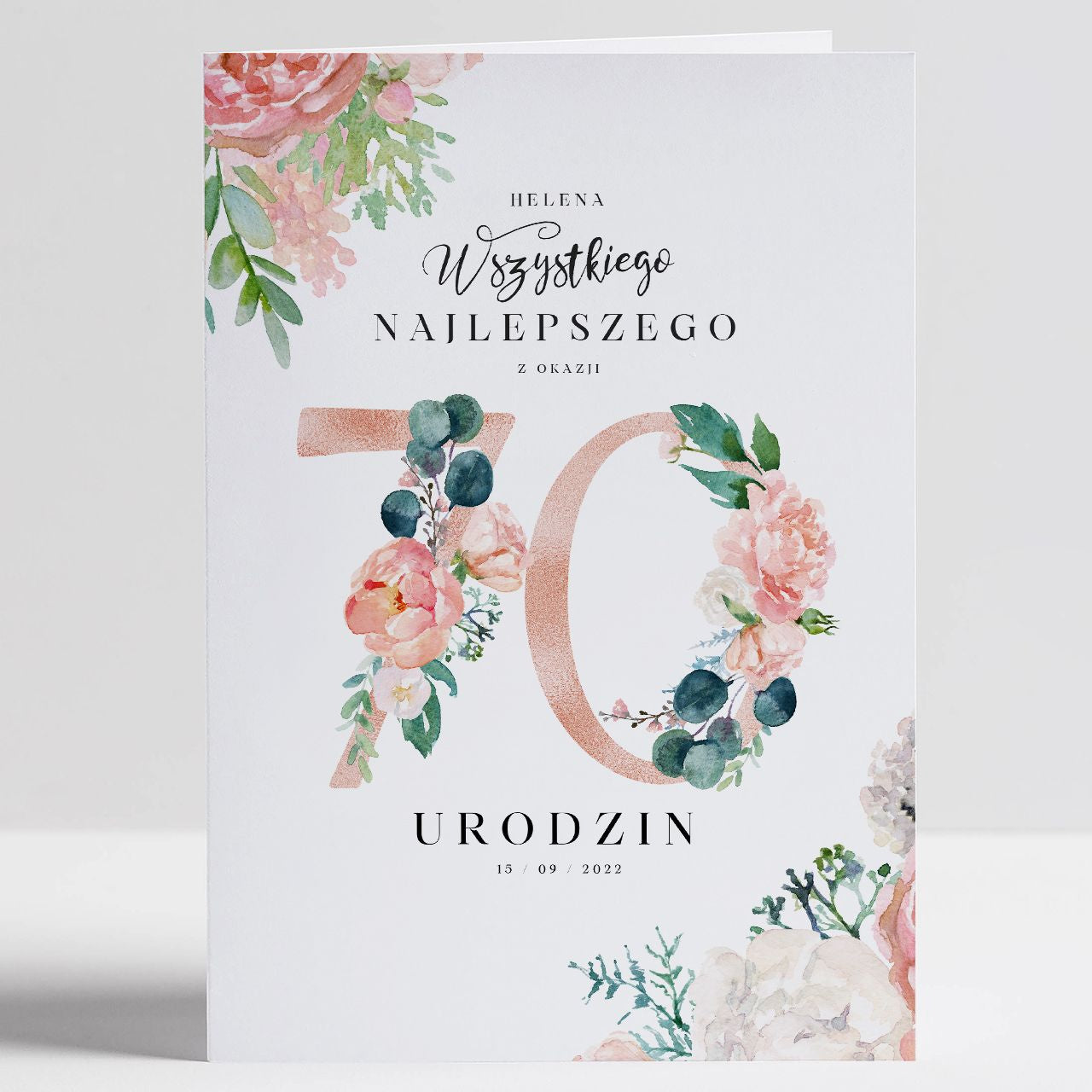 Kartka z okazji 70 urodzin dla Kobiety