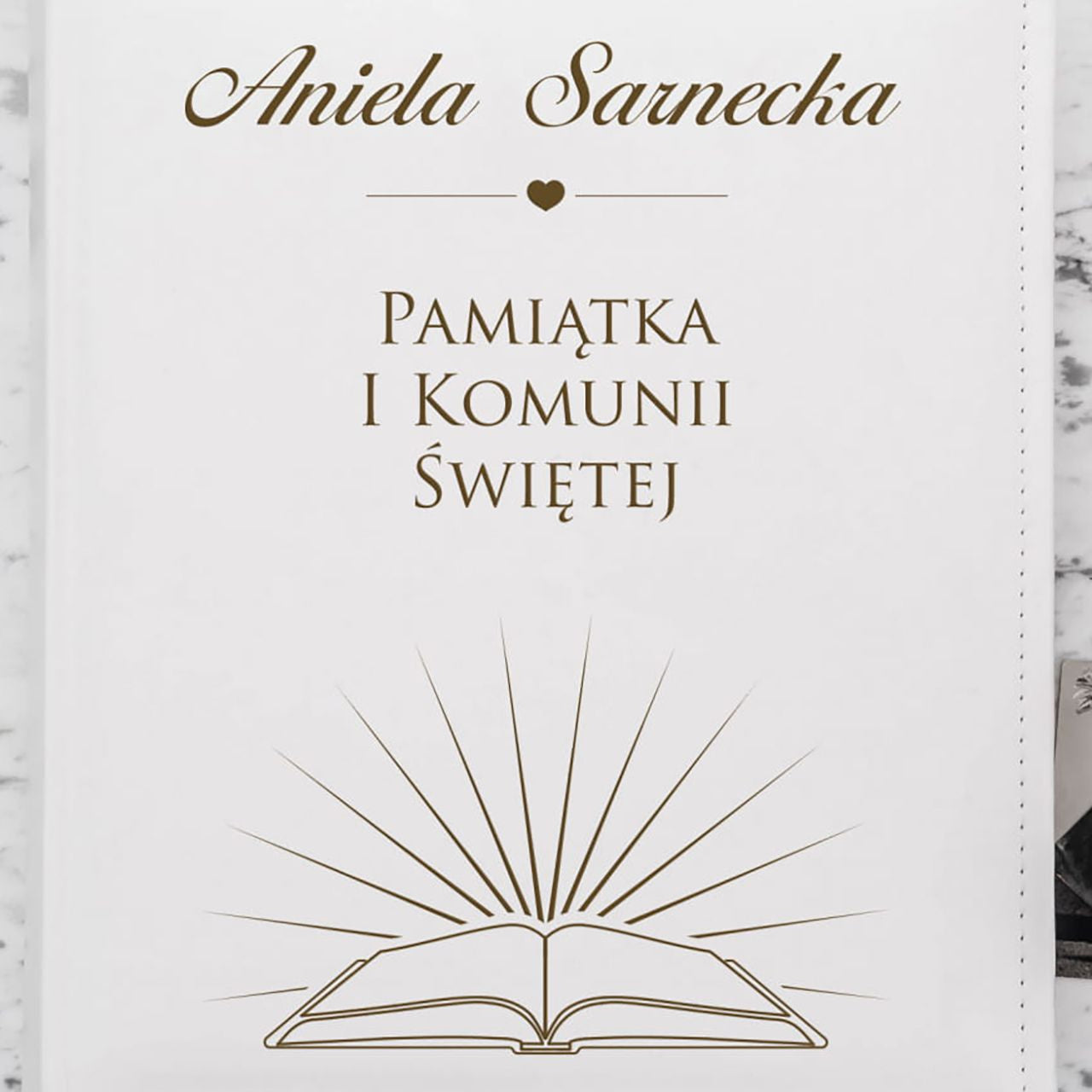 Album z grawerem na pamiątkę Komunii Świętej album na Komunię pamiątka Komunii Świętej