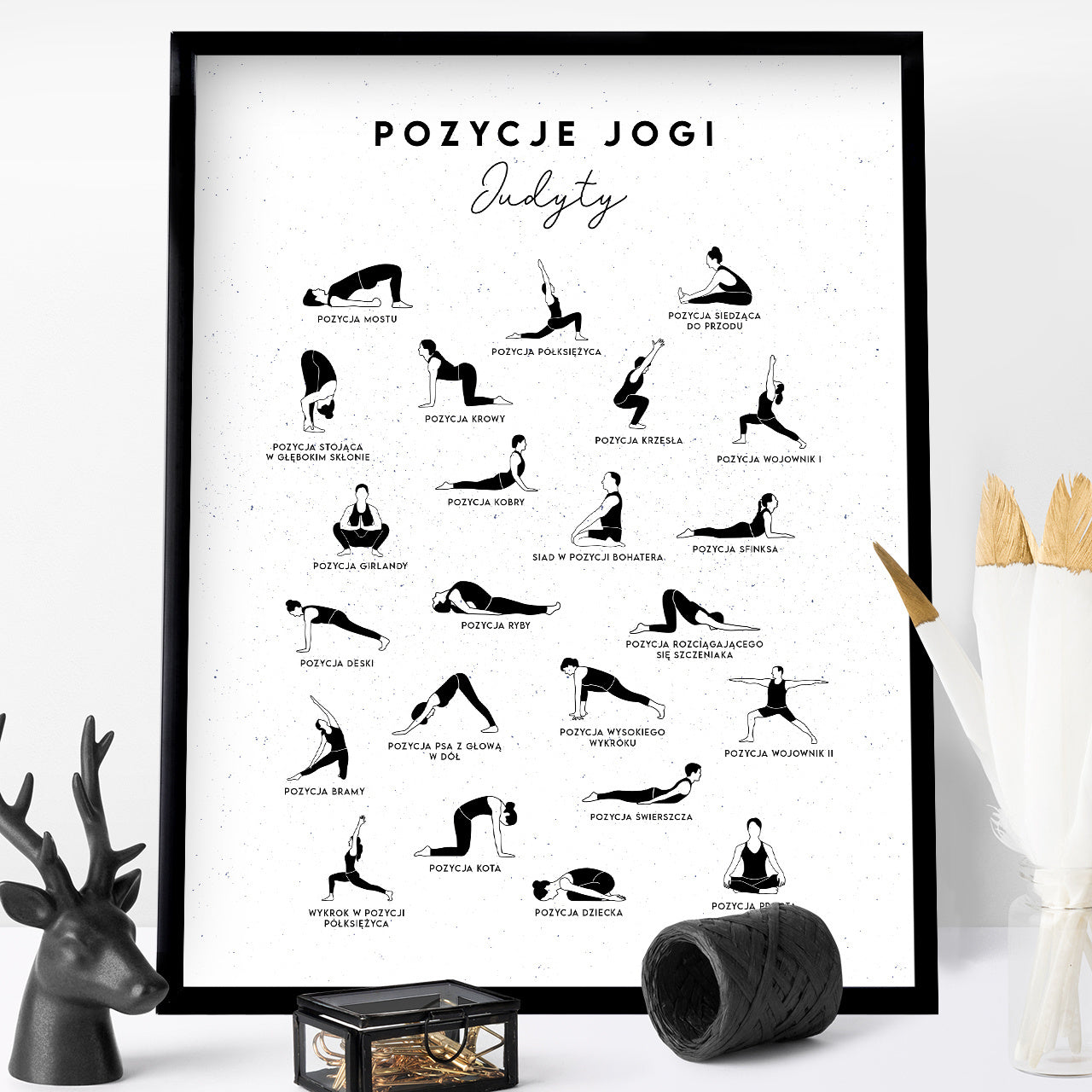 Personalizowany plakat - pozycje jogi