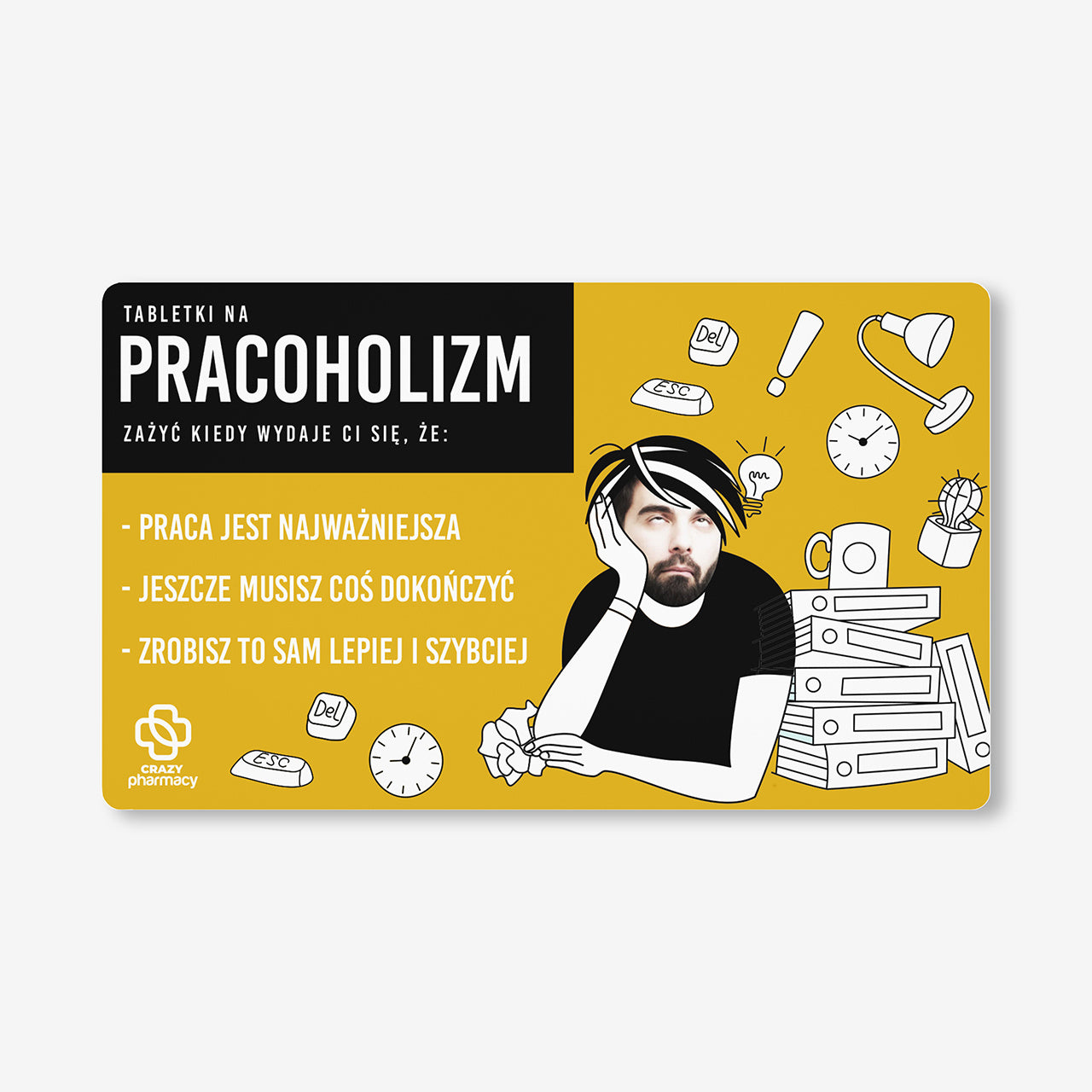 Personalizowany pojemnik na miętówki - upominek dla pracoholika pojemnik na cukierki