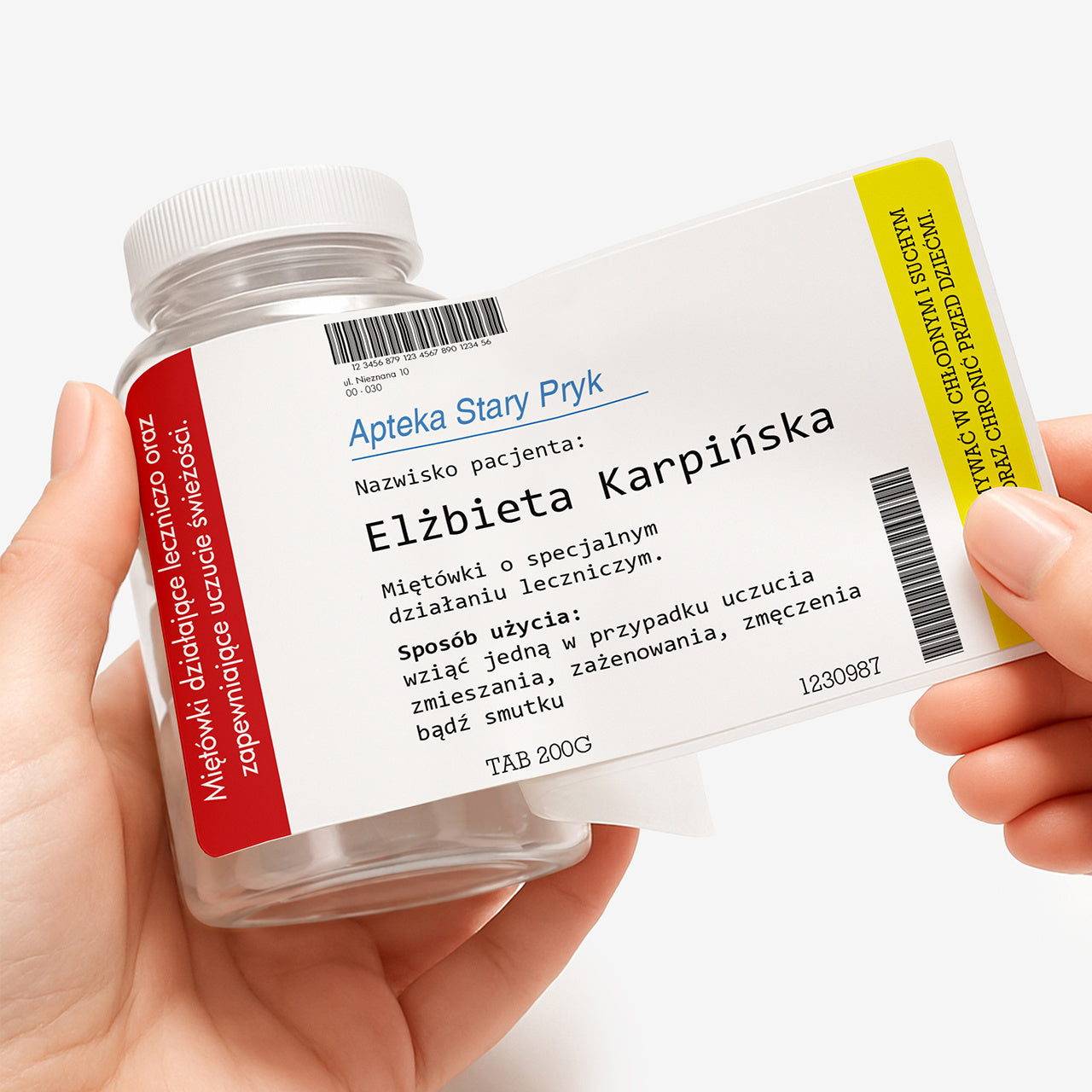 Pojemnik na cukierki z personalizowaną etykietą - śmieszny prezent urodzinowy pojemnik na słodycze