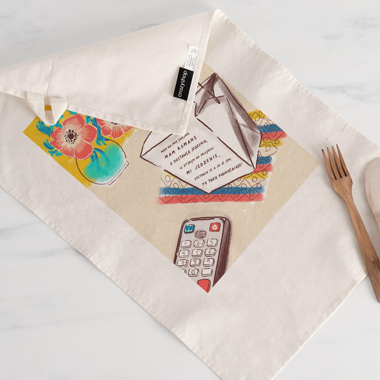 Kuchenny ręczniczek na prezent dla niegotującej przyjaciółki prezent dla przyjaciółki ręcznik kuchenny