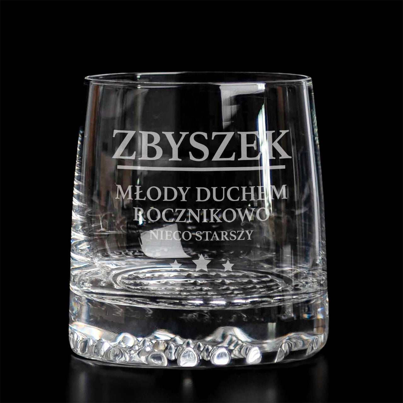 Szklanka do whisky z grawerem - Młody duchem