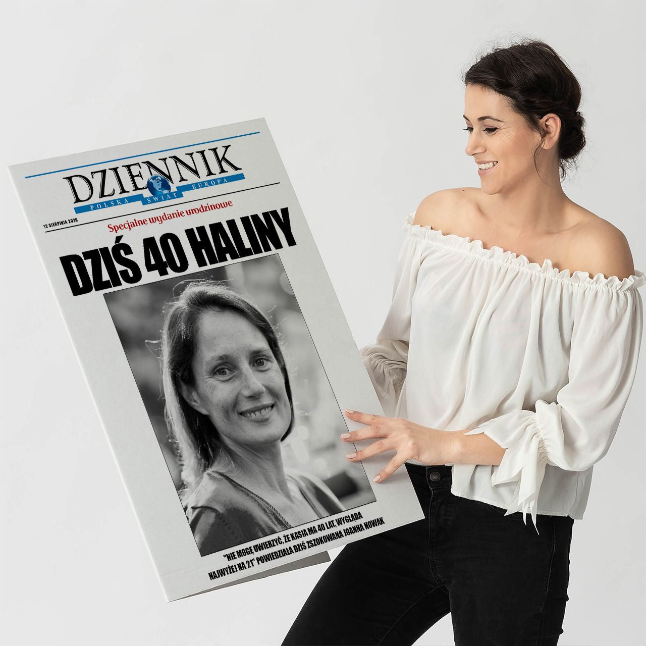 Kartka XXL na 40 urodziny - Dziennik 