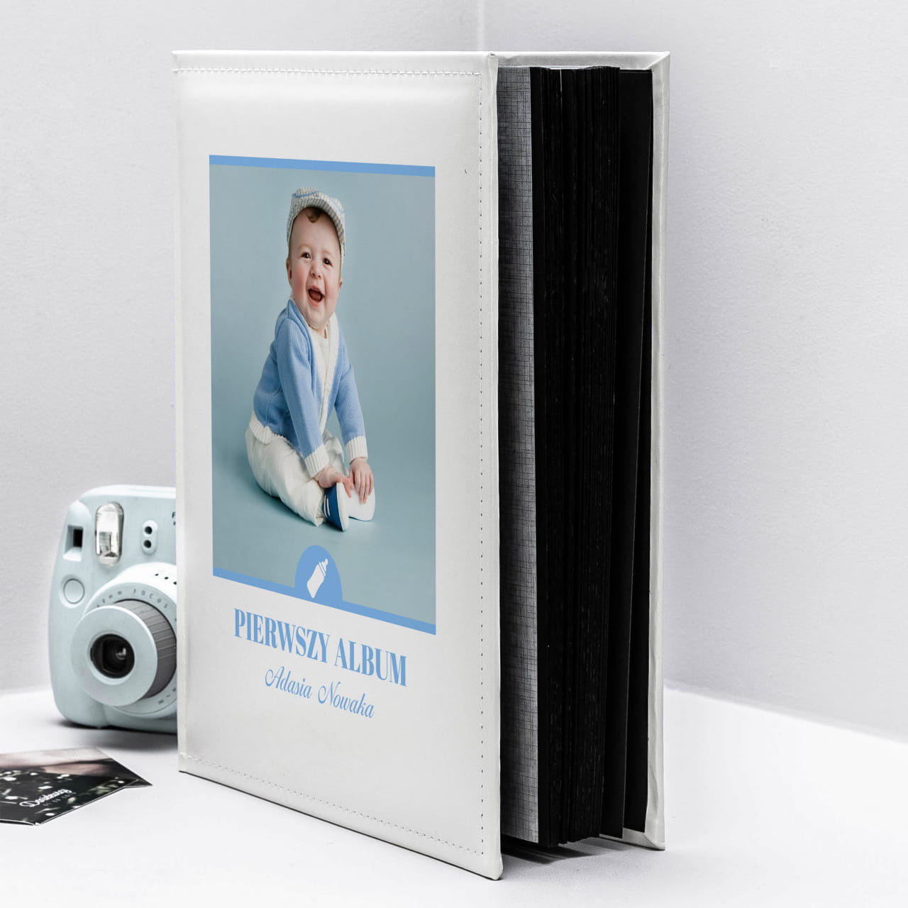 Personalizowany album fotograficzny - prezent z okazji narodzin syna album dla noworodka