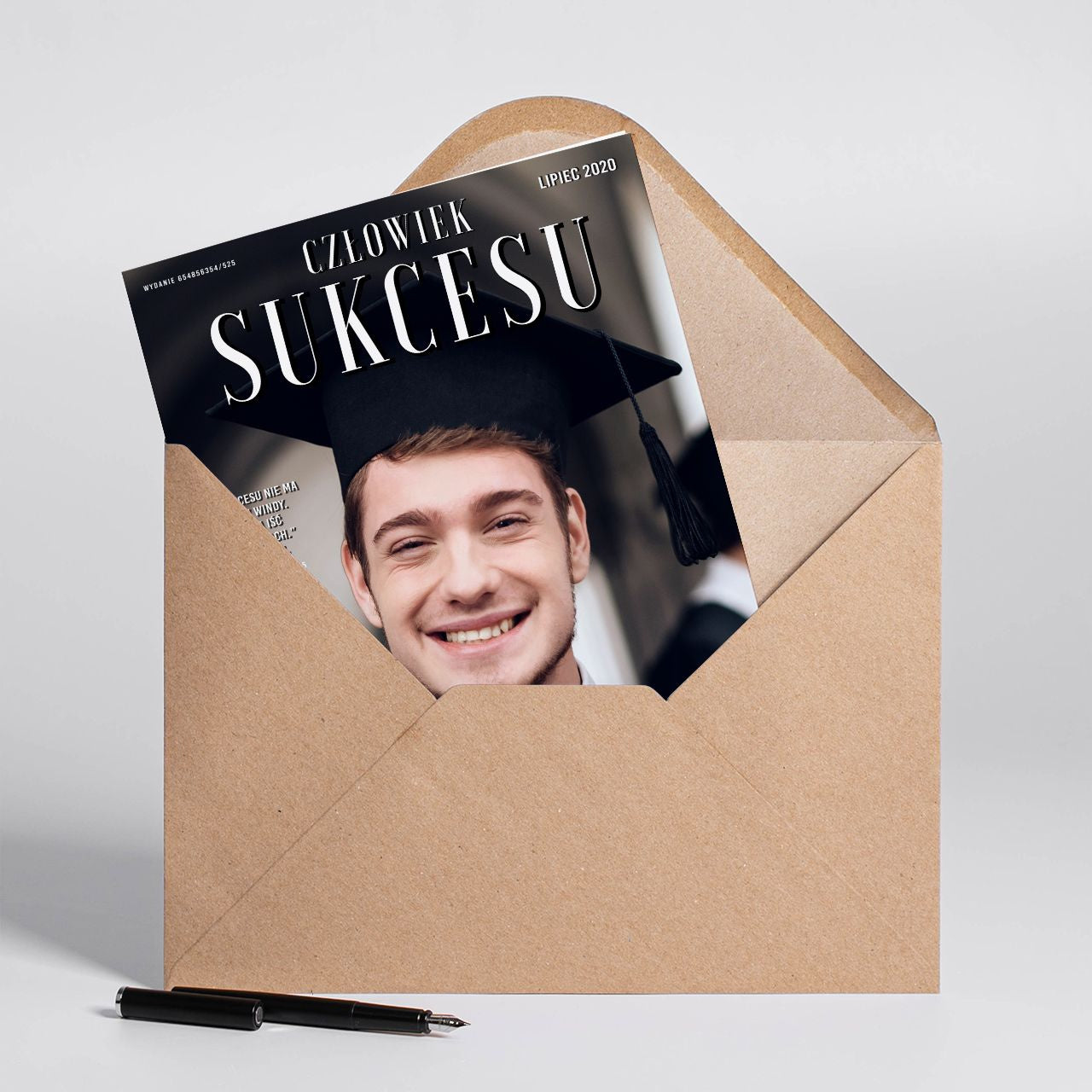 Kartka A4 ze zdjęciem - upominek na zakończenie studiów