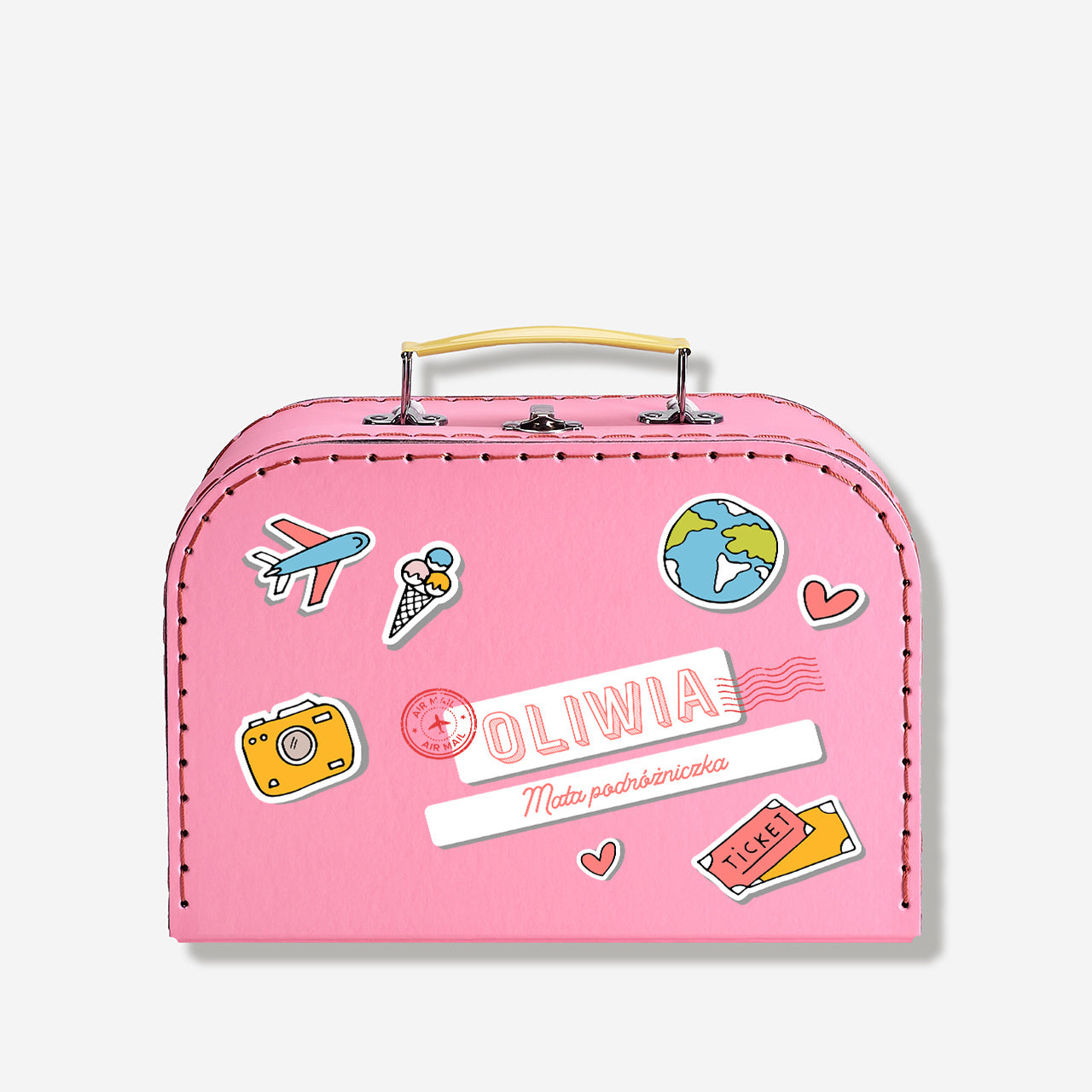 Personalizowany kuferek dla dziewczynki - podróżniczka