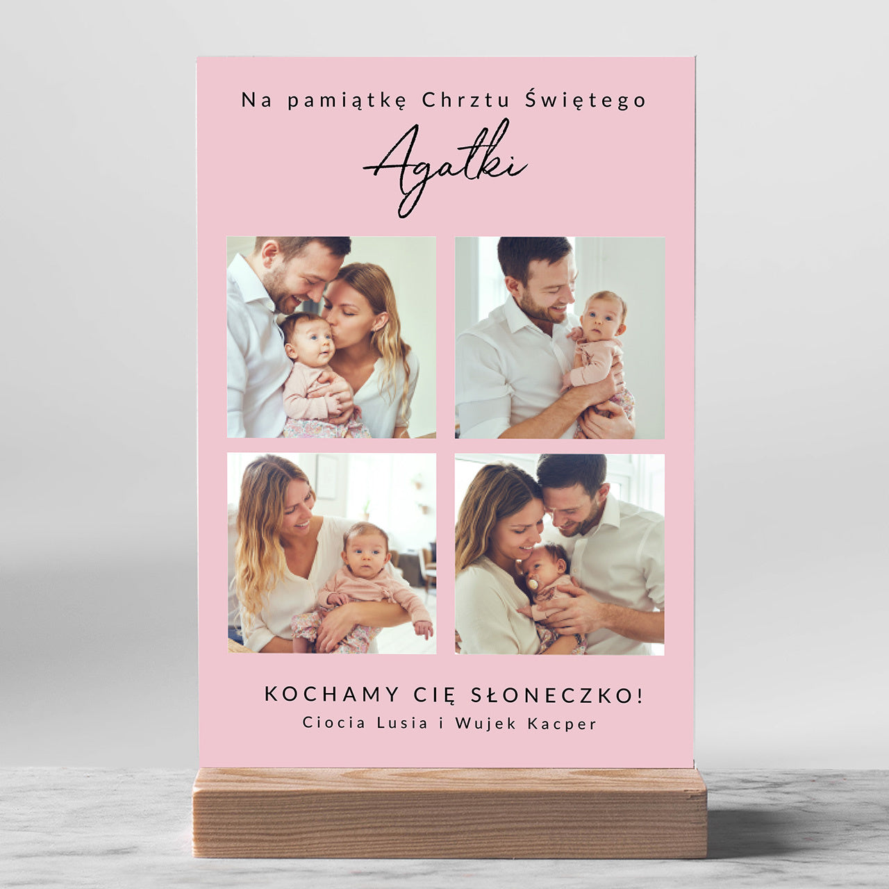 Personalizowana statuetka na Chrzest dla dziewczynki prezent na chrzest dla dziewczynki