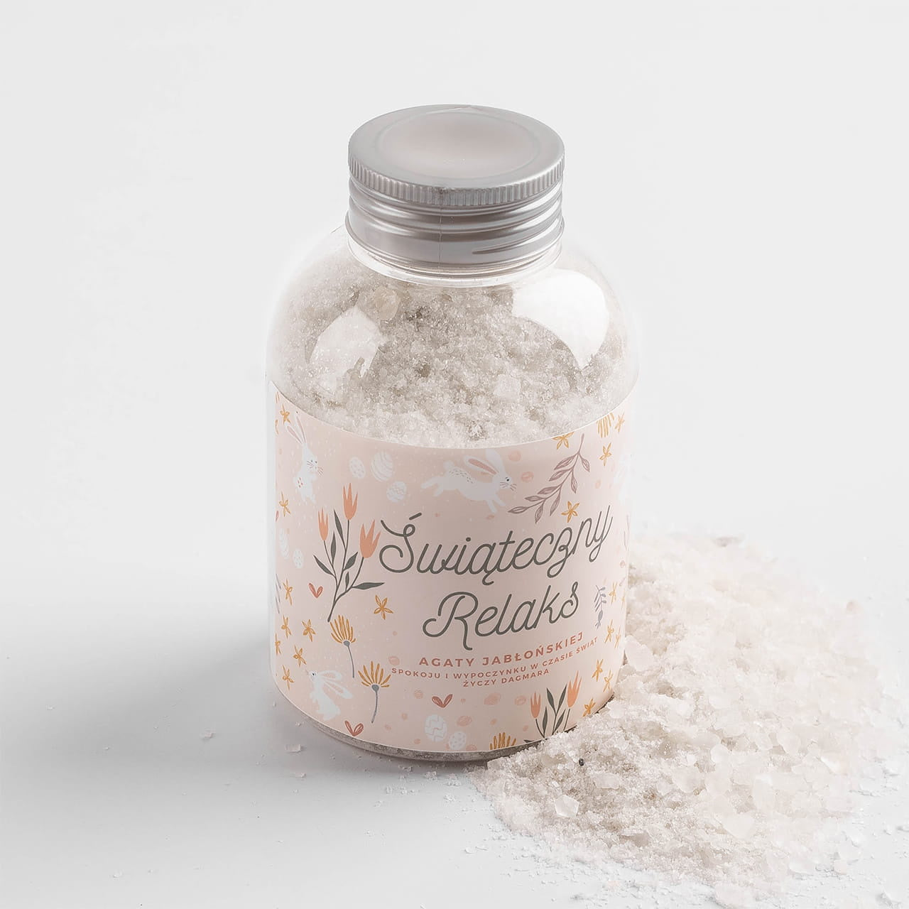 Personalizowana sól do kąpieli na prezent wielkanocny prezent na wielkanoc prezent na zajączka sól kąpielowa