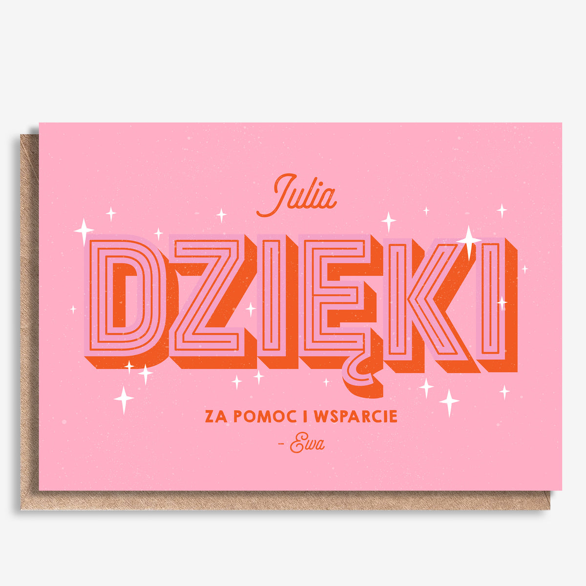 Kartka z podziękowaniem dla przyjaciółki 