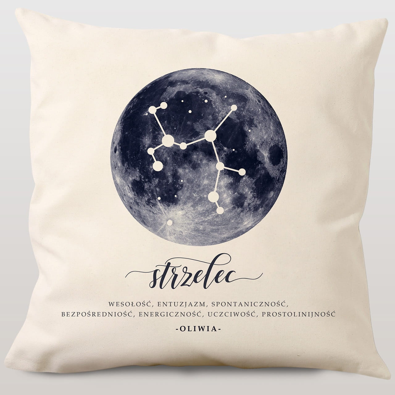 Poduszka ze znakiem zodiaku - strzelec prezent dla strzelca astrologiczny prezent poduszka z nadrukiem