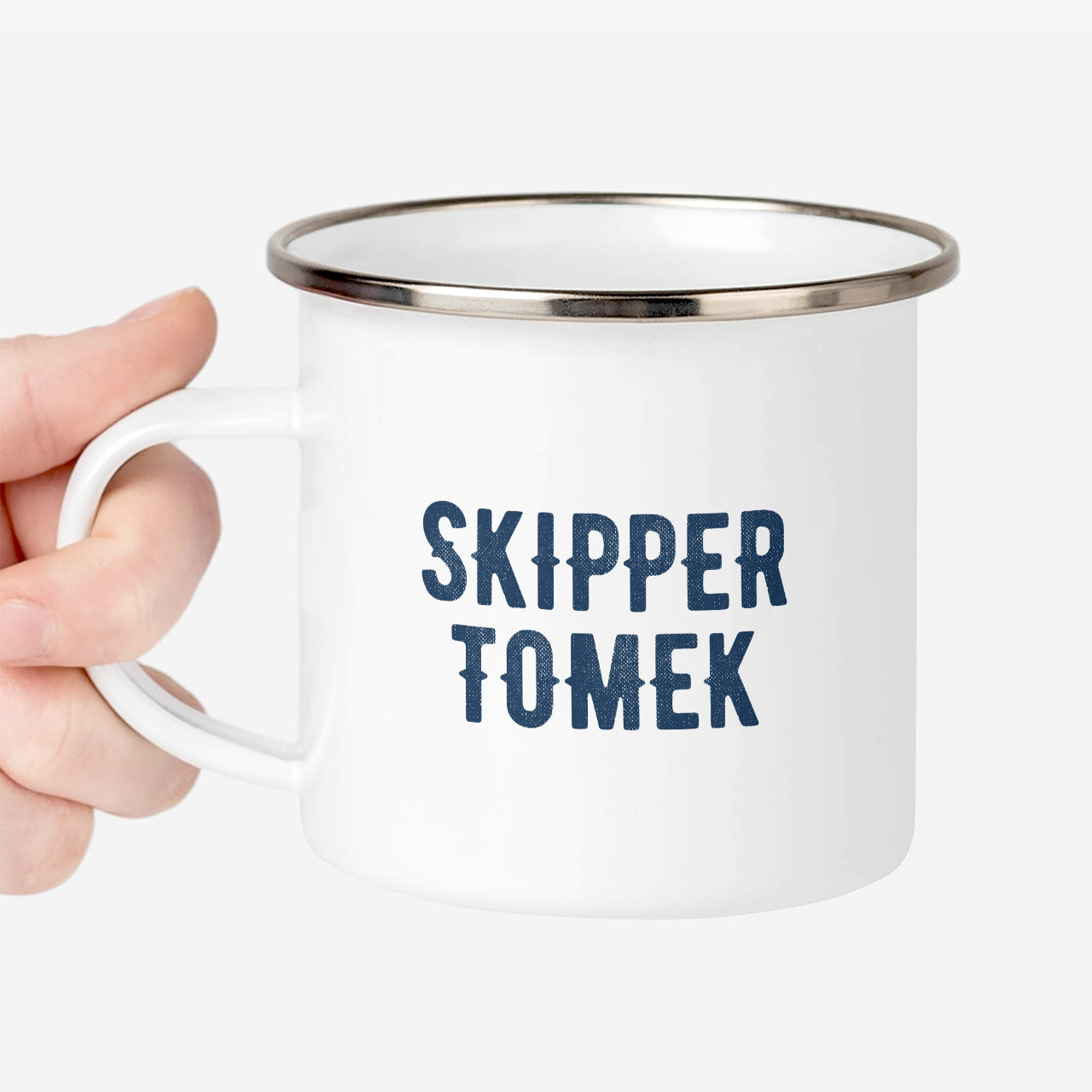 Kubek emaliowany dla żeglarza - skipper