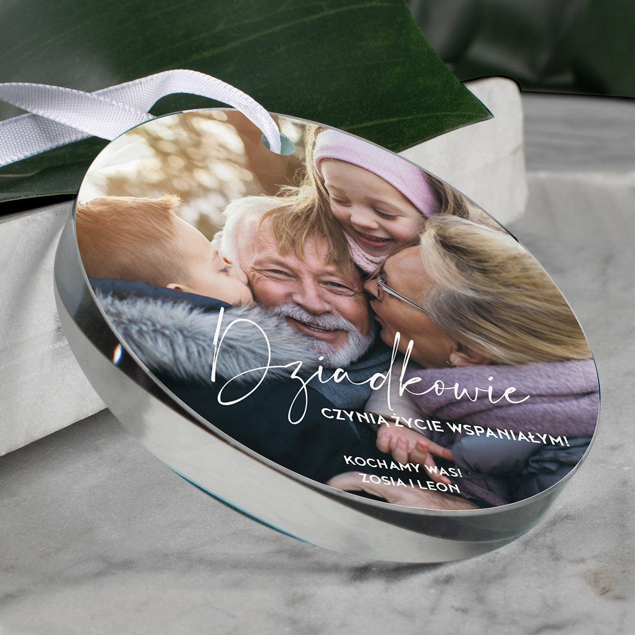 Personalizowana zawieszka - wspólny prezent dla dziadków prezent dla dziadków prezent na Dzień Babci i Dziadka 