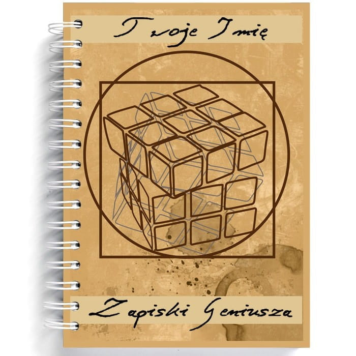 Personalizowany notatnik dla geeka - zapiski geniusza notes personalizowany prezent dla geeka notes z nadrukiem