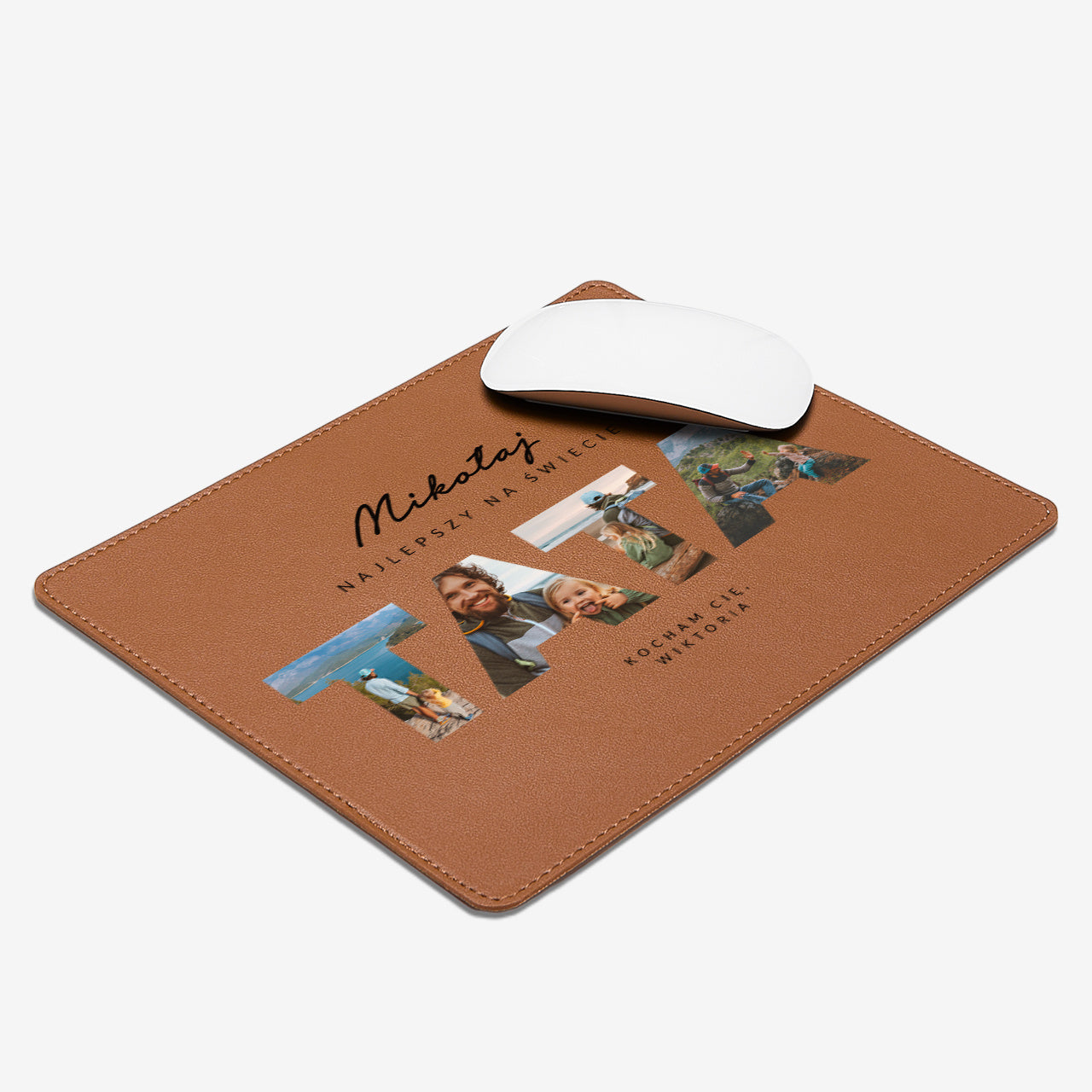 Podkładka personalizowana - prezent do biura dla taty podkładka pod mysz ze zdjęciami prezent dla Taty
