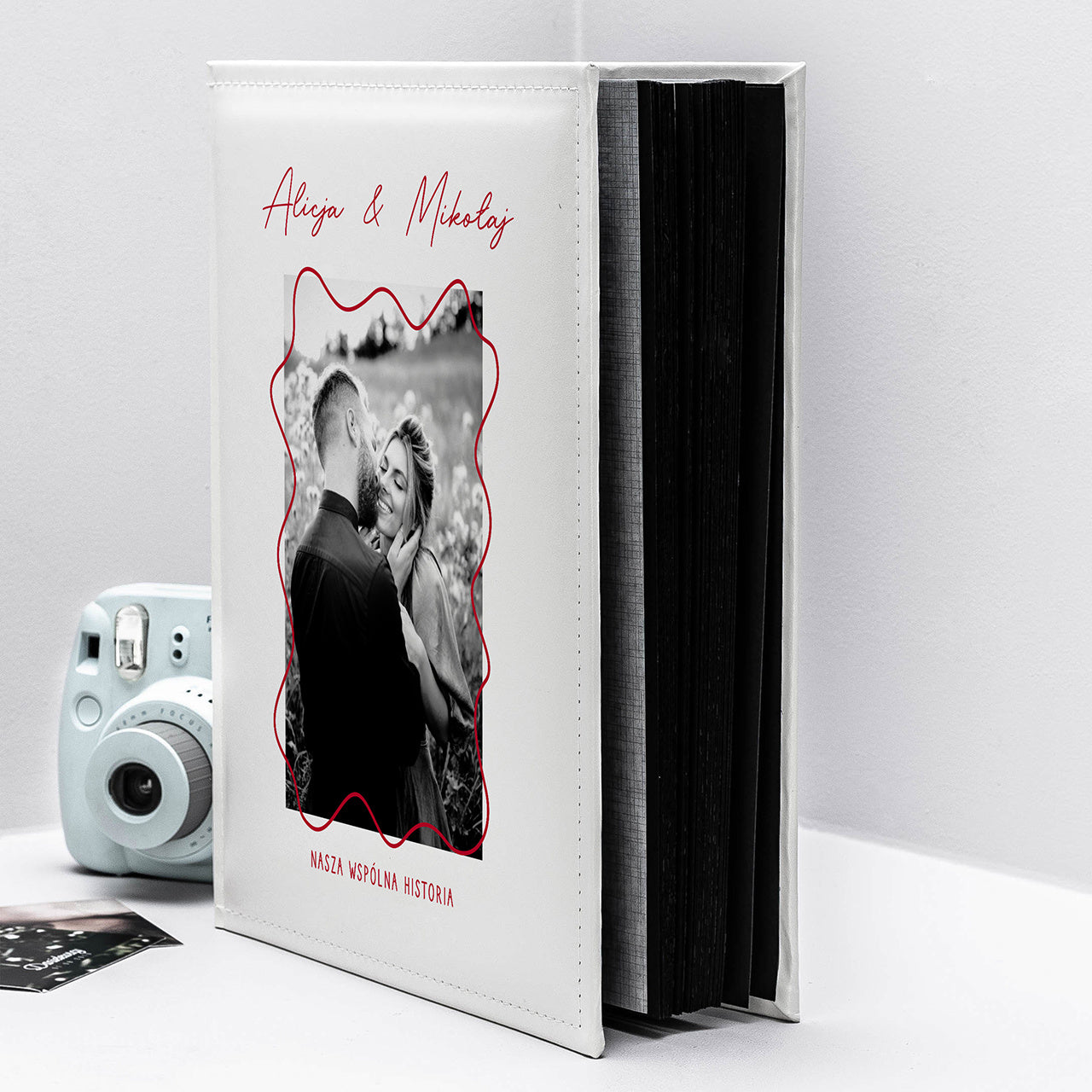 Romantyczny album dla pary personalizowany prezent dla pary na rocznicę ślubu związku walentynki 