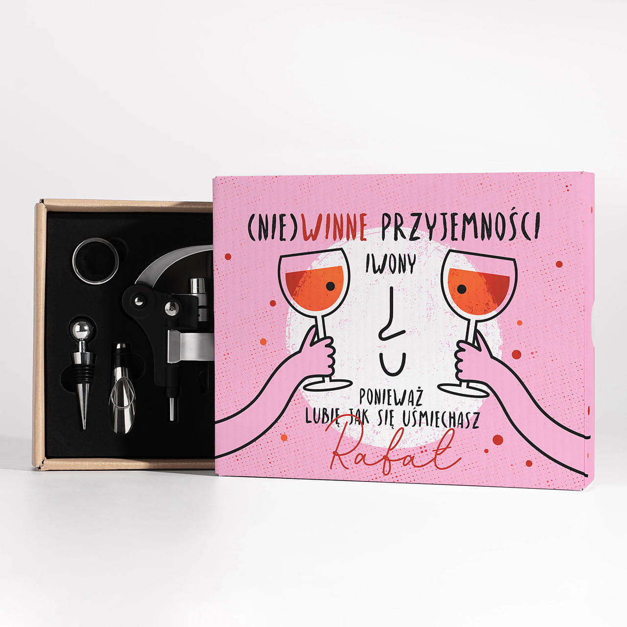 Personalizowany zestaw do wina dla ukochanej