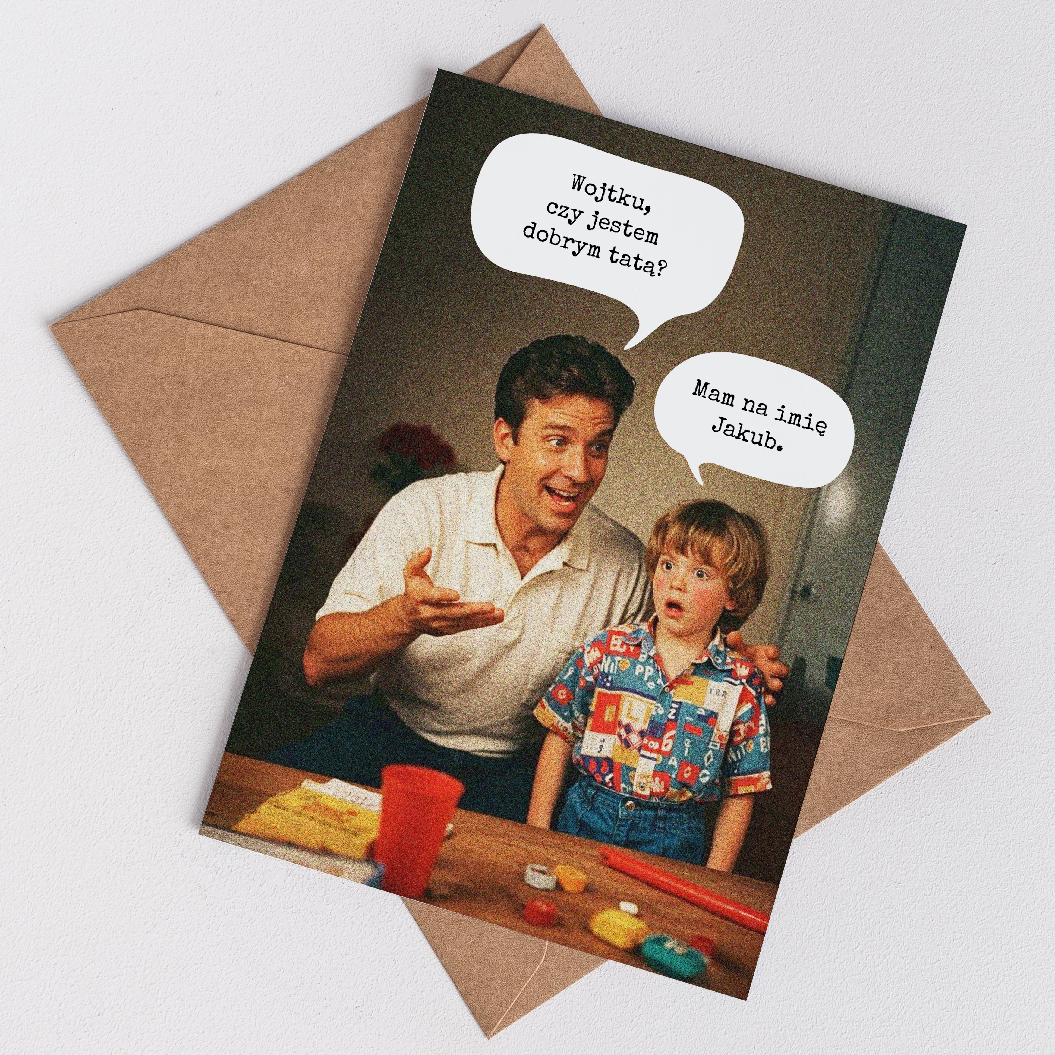 Śmieszna kartka na Dzień Taty – retro kartka personalizowana dla Taty prezent dla Taty na Dzień Taty