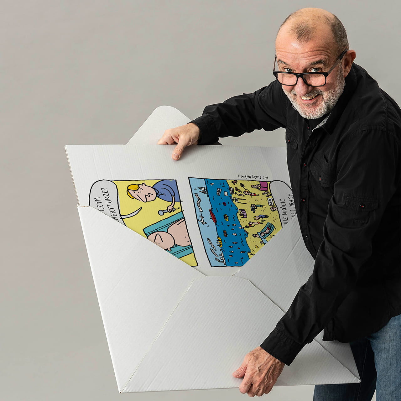 Duża kartka xxl dla emeryta