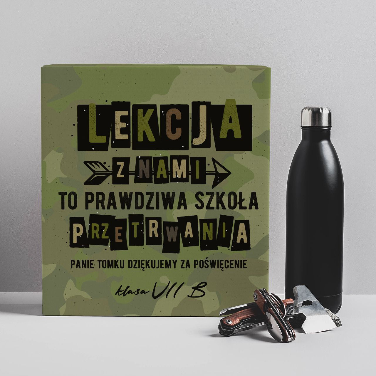 Personalizowany survival box dla nauczyciela
