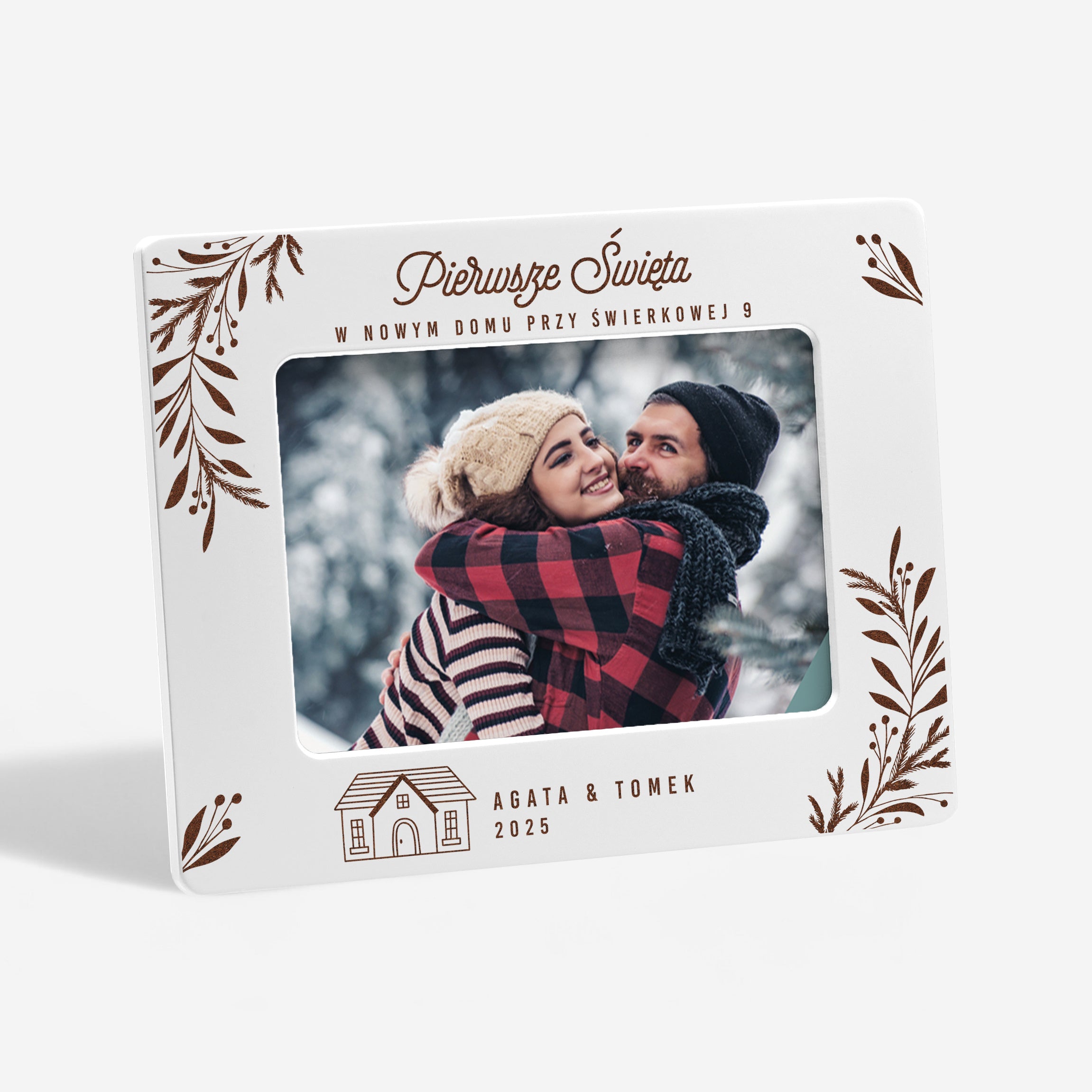 Personalizowana ramka świąteczna - Pierwsze Święta W Nowym Domu