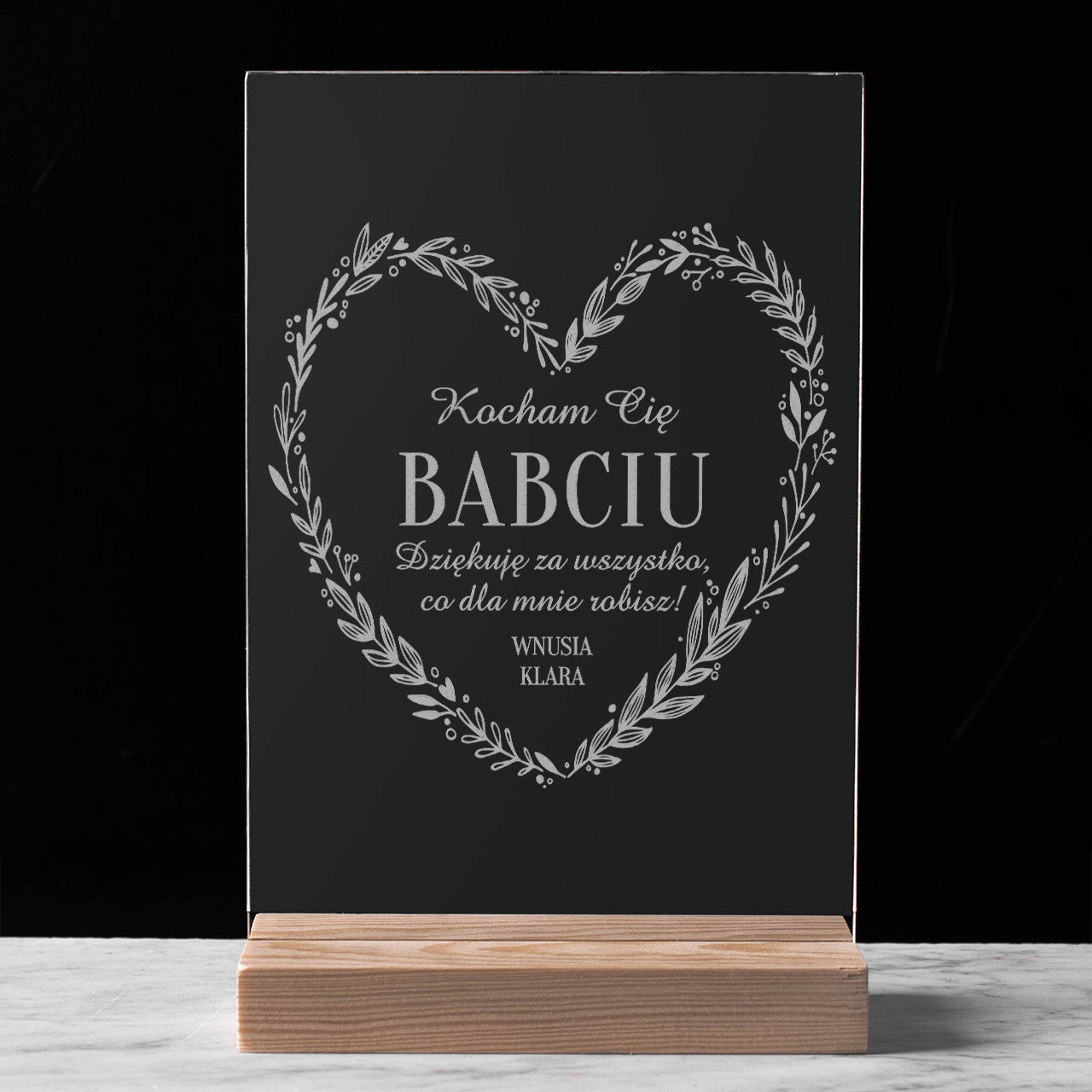 Personalizowana statuetka dla babci - kocham Cię babciu