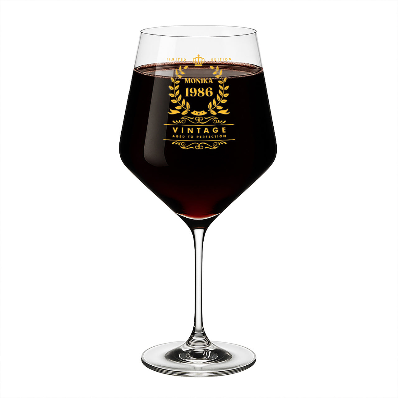 Duży kieliszek do wina z personalizacją - prezent na 40 urodziny dla koleżanki